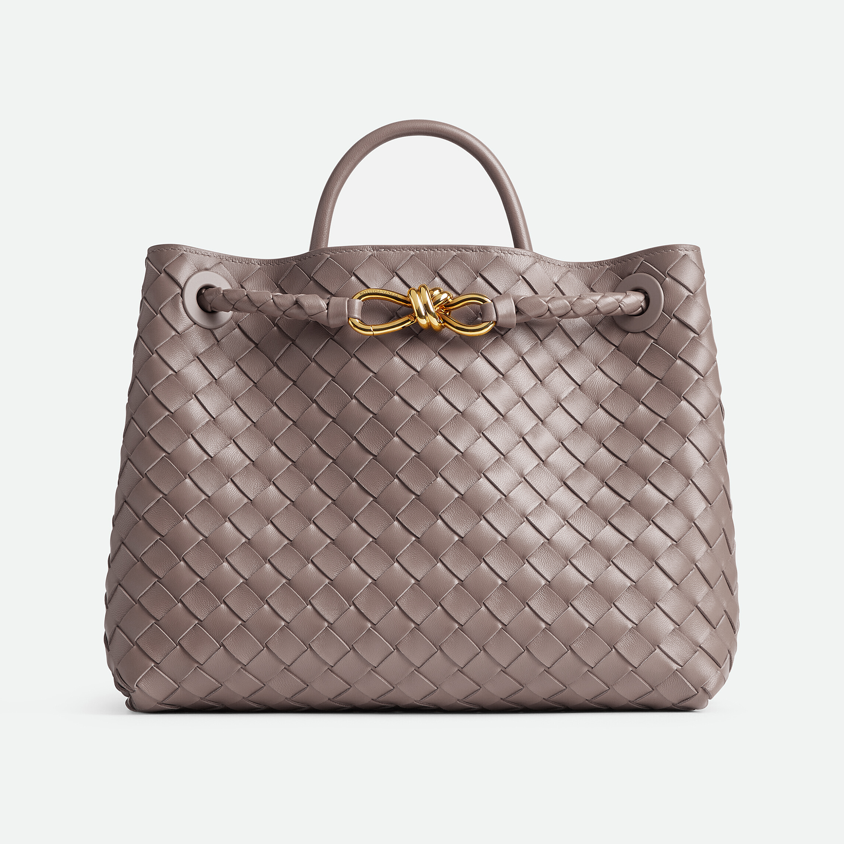 NIGO Bottega Veneta Women's Andiamo Collection Handbag Woven Magnetic Clasp Closure Leather Shoulder Crossbody Bag Bags #nigo76212