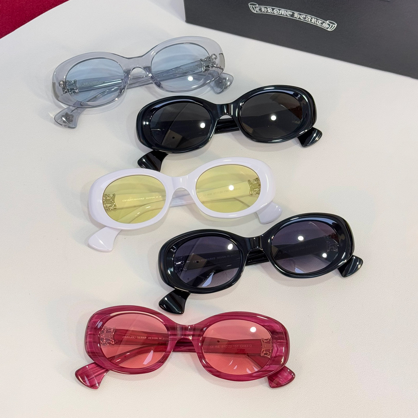 NIGO Chrome Hearts Men's Women's High Fashion Jewelry Collection Sunglasses Casual Solid Oval Glasses  Accessories #nigo76218