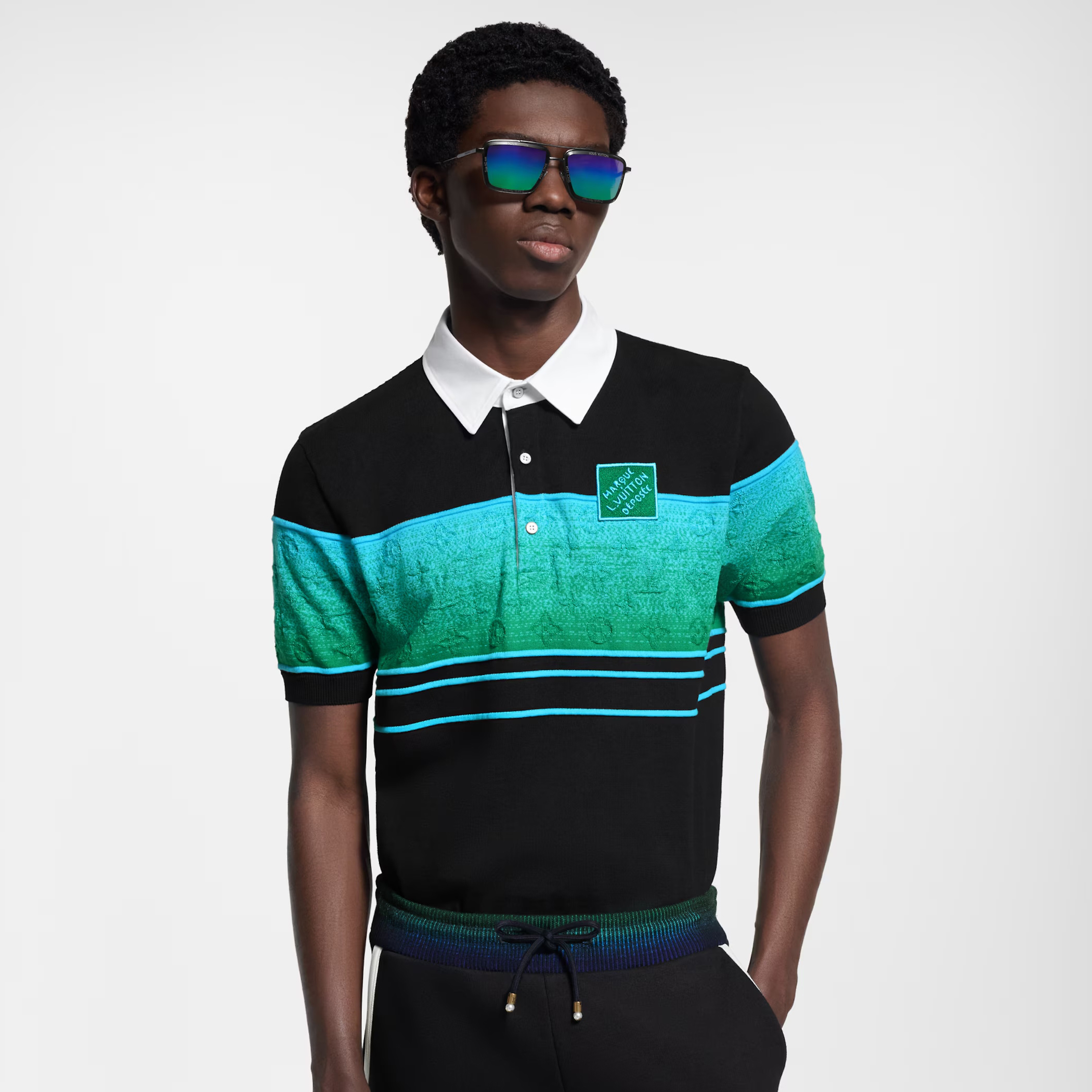 NIGO Louis Vuitton Men's Summer Colorblock Logo Print Polo Neck Cotton Short Sleeve T-Shirt #nigo76235