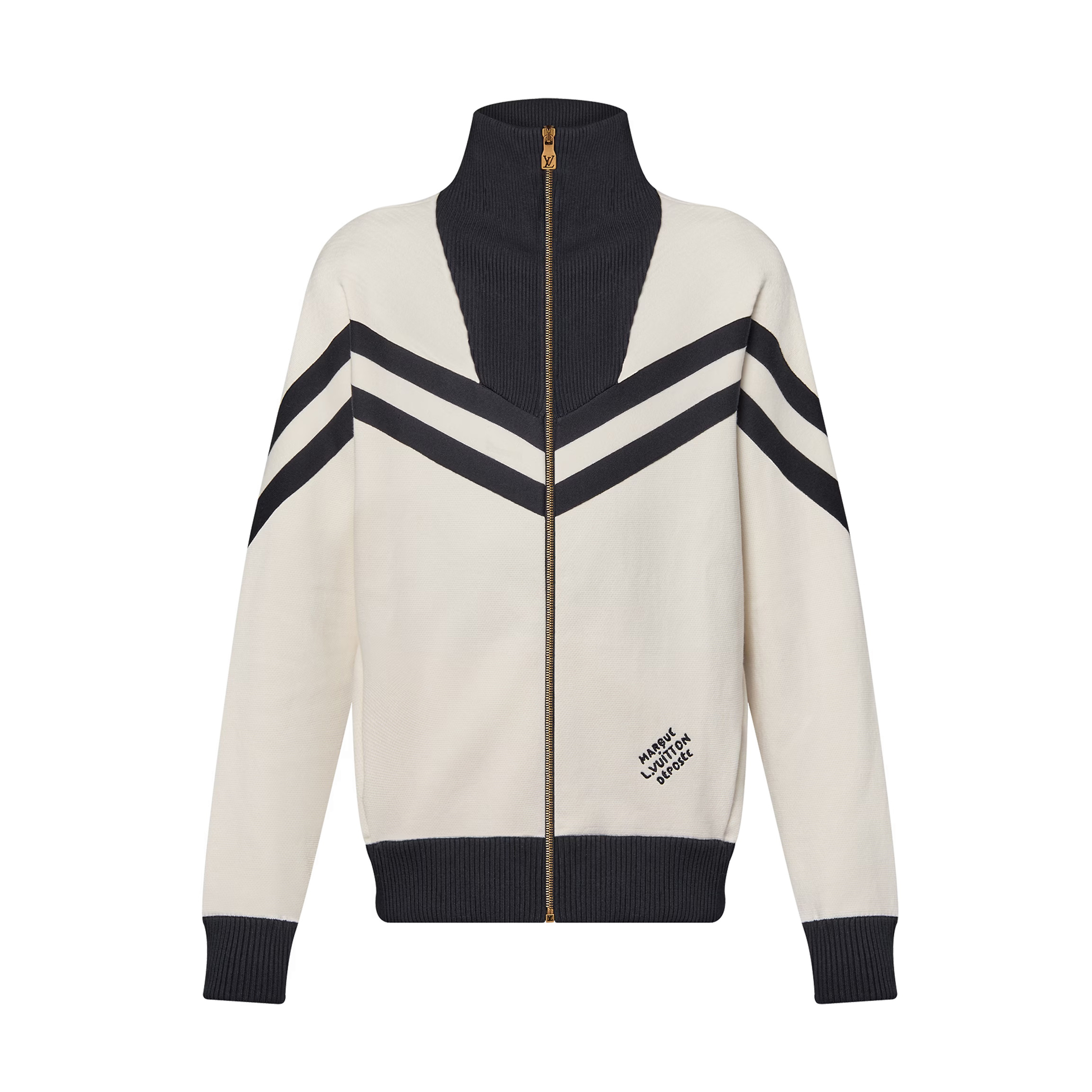 NIGO Louis Vuitton Men's Spring and Autumn Colorblocking Standing Lapel Knit Long Sleeve Zipper Jacket #nigo76231