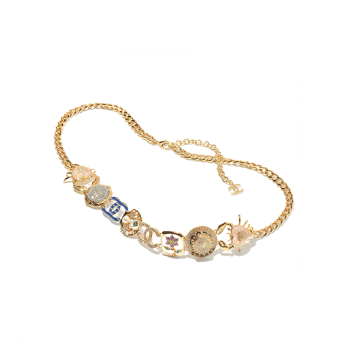 NIGO Chanel Women's Gold Metal, Resin, Glaze Pearl, Rhinestone Necklace Waist Chain Jewelry  Accessories #nigo76239