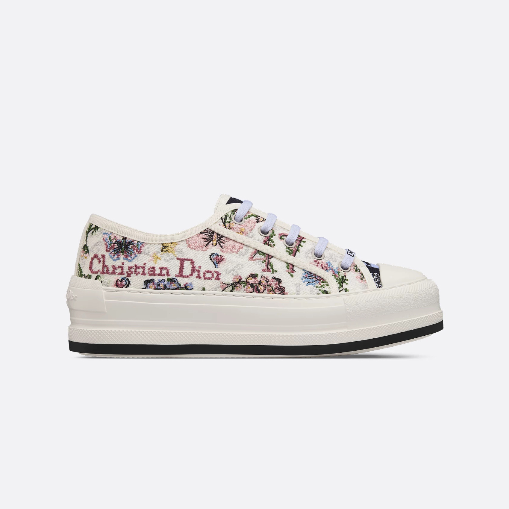 NIGO Dior Walk'n'Dior Women's Thick Sole Pattern Printed Low Top Lace Up Flat Sneakers Shoes #nigo76234