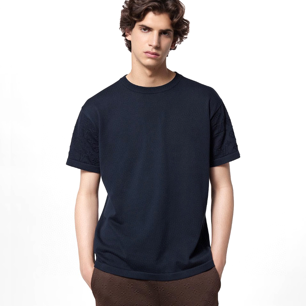 NIGO Louis Vuitton Men's Summer Solid Color Letter Printed Sleeve Cotton Round Neck Short Sleeve T-Shirt #nigo76252