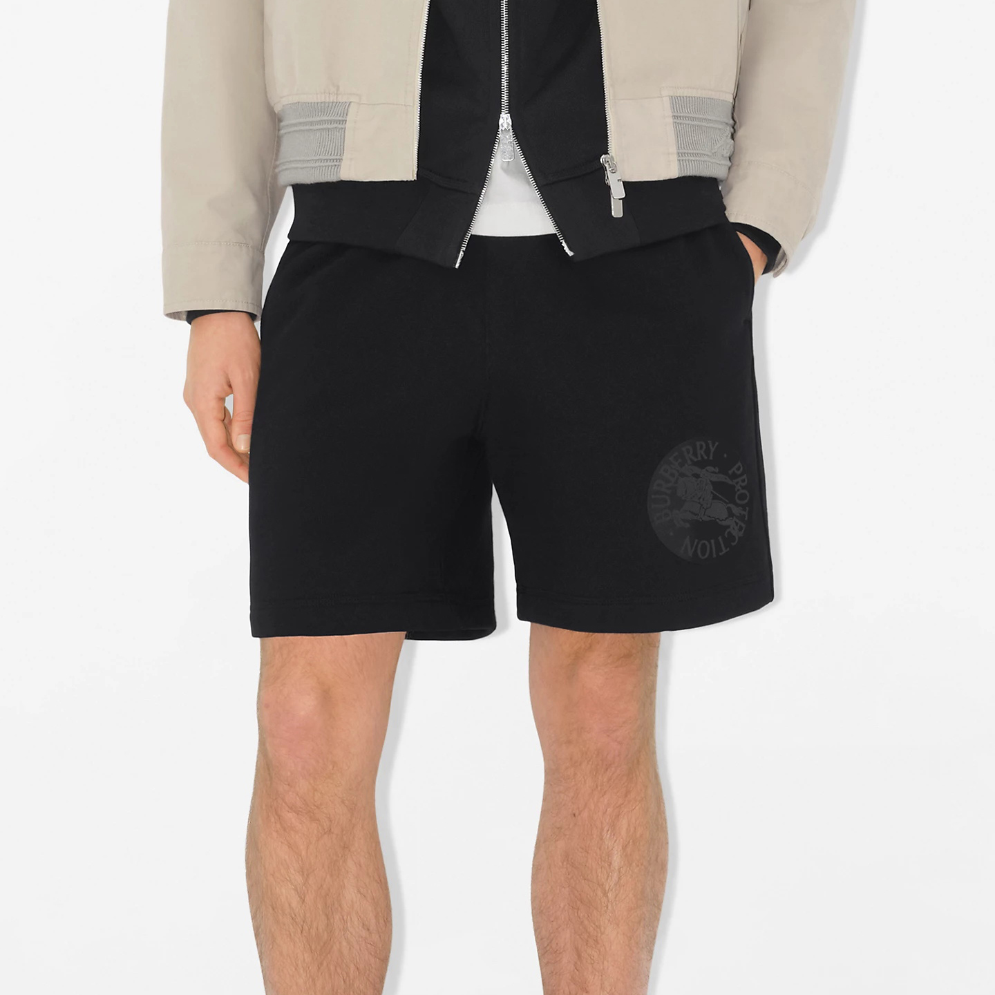 NIGO Burberry Men's Summer Solid Color Knight Pattern Printed Elastic Waist Casual Shorts #nigo76249
