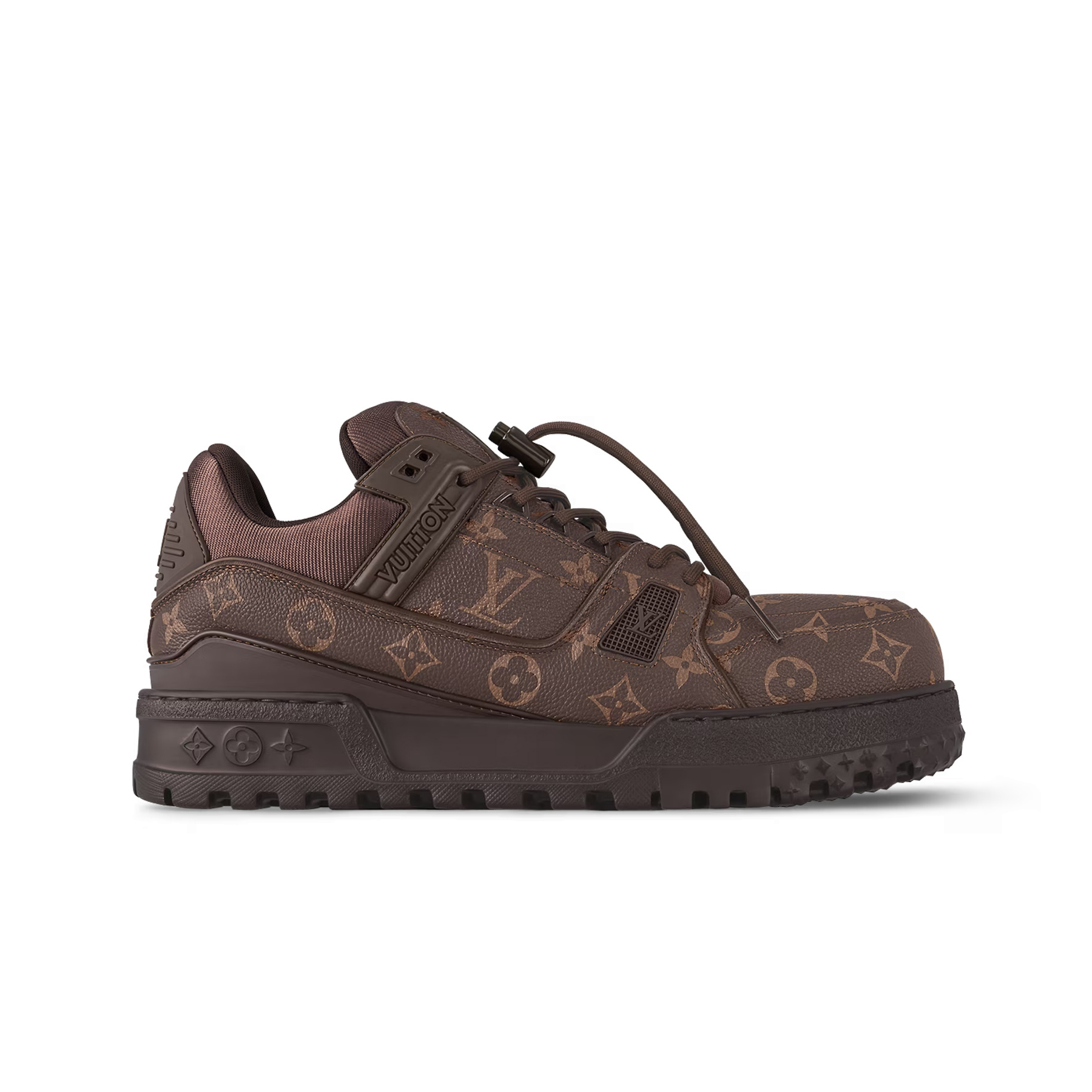 NIGO Louis Vuitton LV Trainer Maxi Men's Solid Color Leather Lace Up Low Top Board Shoes #nigo76279