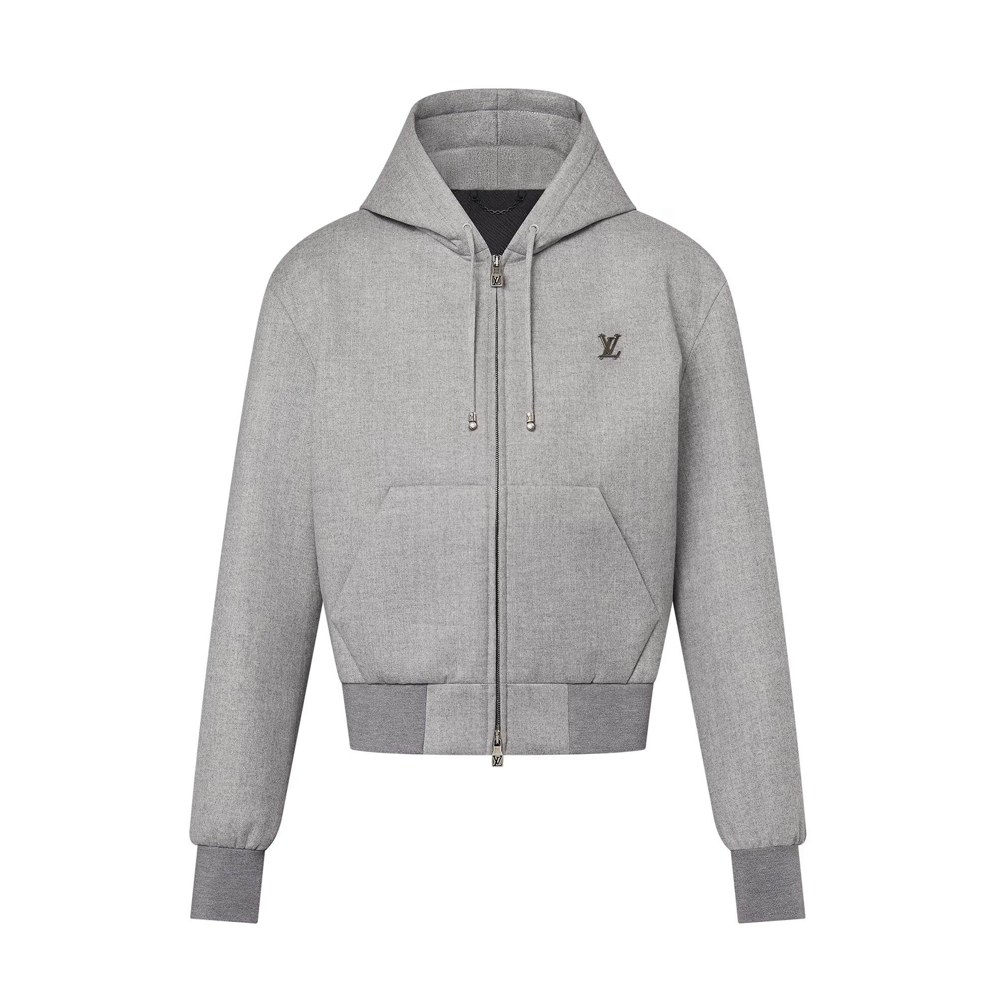 NIGO Louis Vuitton Men's Spring and Autumn Solid Color Wool Fabric Hooded Zipper Long Sleeve Jacket #nigo76269