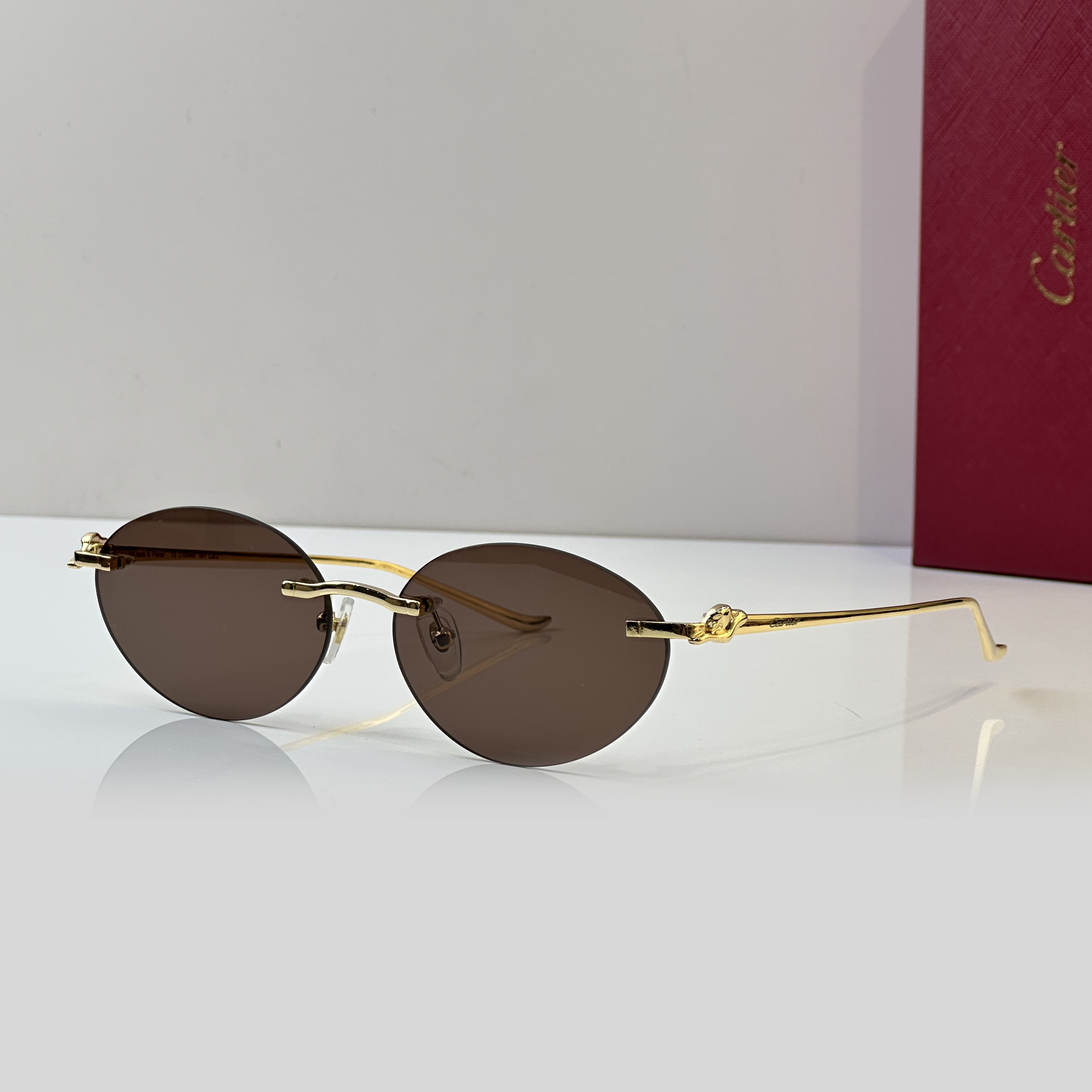 NIGO Cartier Men's Women's Metal Flat Glasses Solid Color Comfortable Casual Oval Frames Sunglassas Glasses Accessories #nigo76281