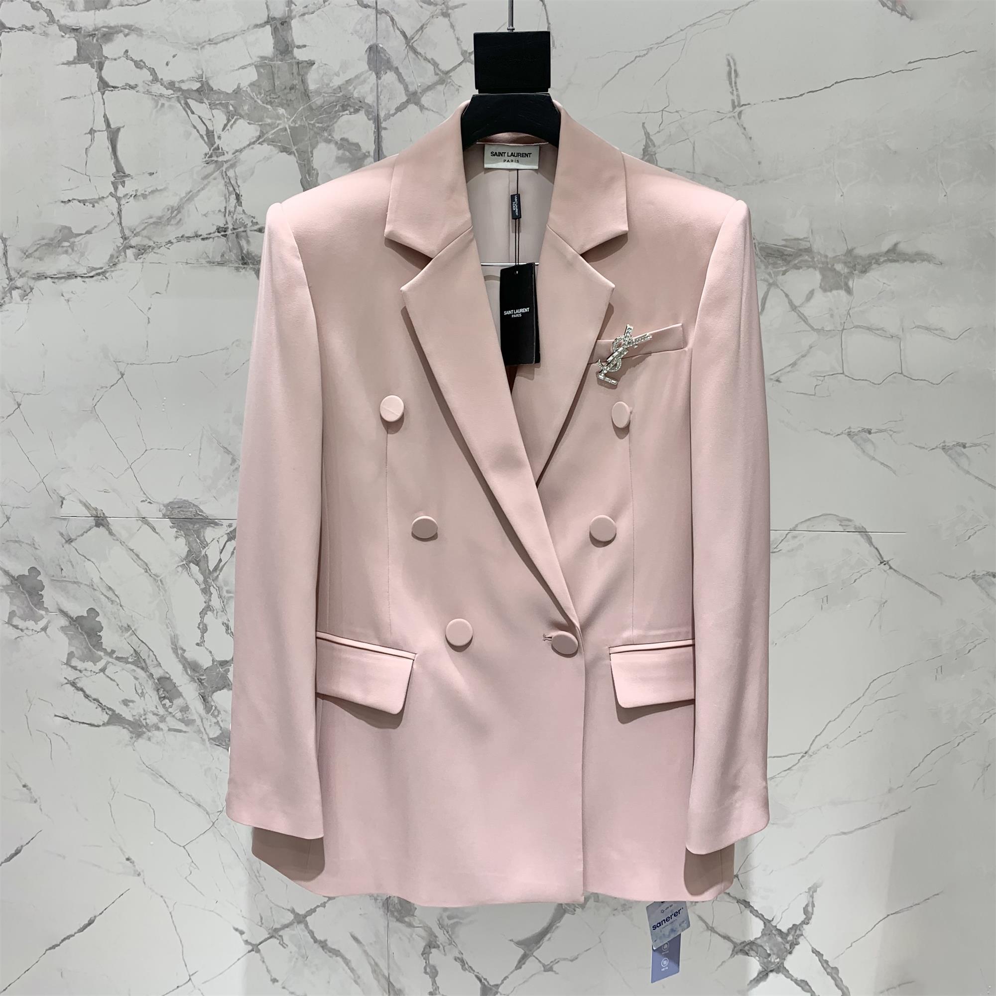 NIGO SAINT LAURENT Women's Spring and Autumn Solid Color Double Breasted Long Sleeve Blazer Jacket Western Pants Suit Set （Please contact customer service to confirm the size before purchase）#nigo76278