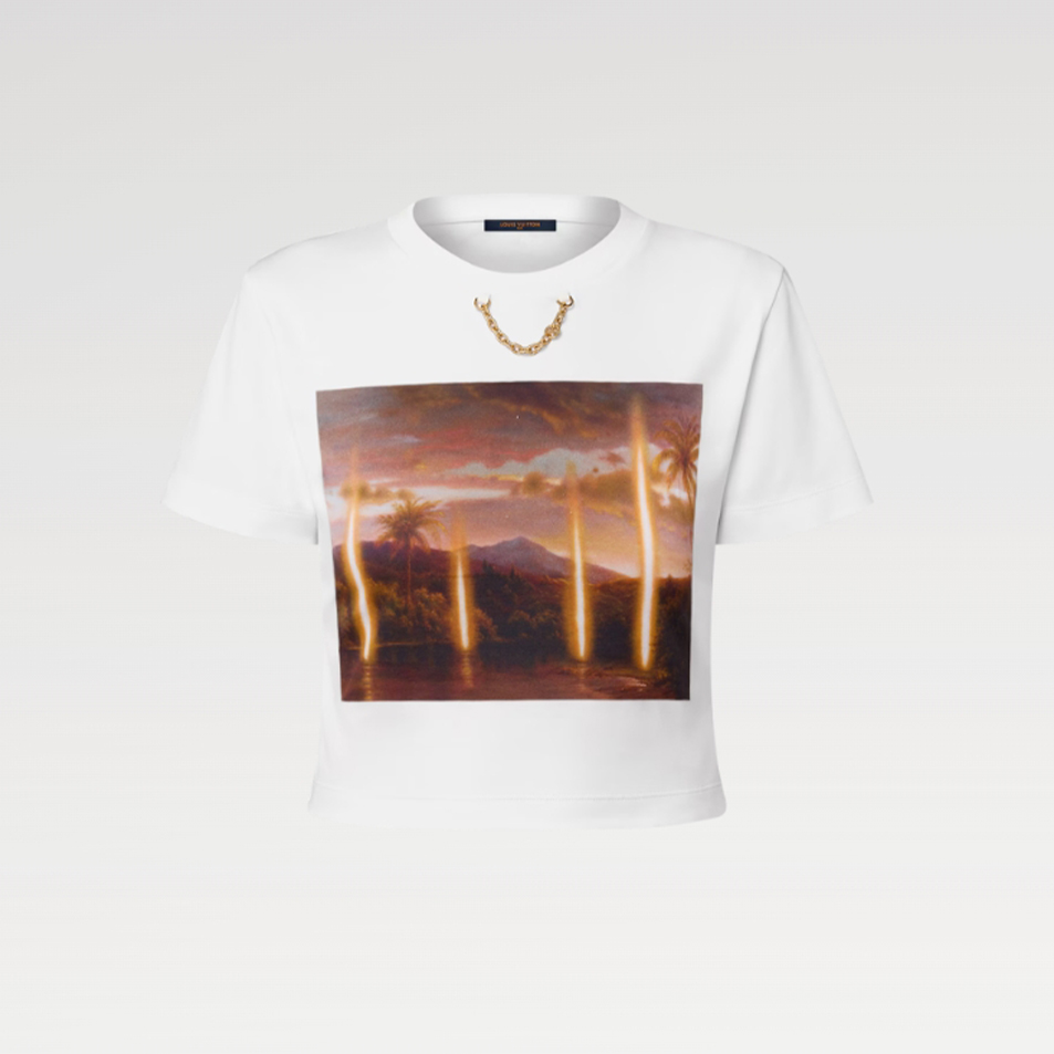 NIGO Louis Vuitton x LAURENT GRASSO Printed Women's Summer Solid Color Round Neck Cotton Short Sleeve T-Shirt Ngvp #nigo1415