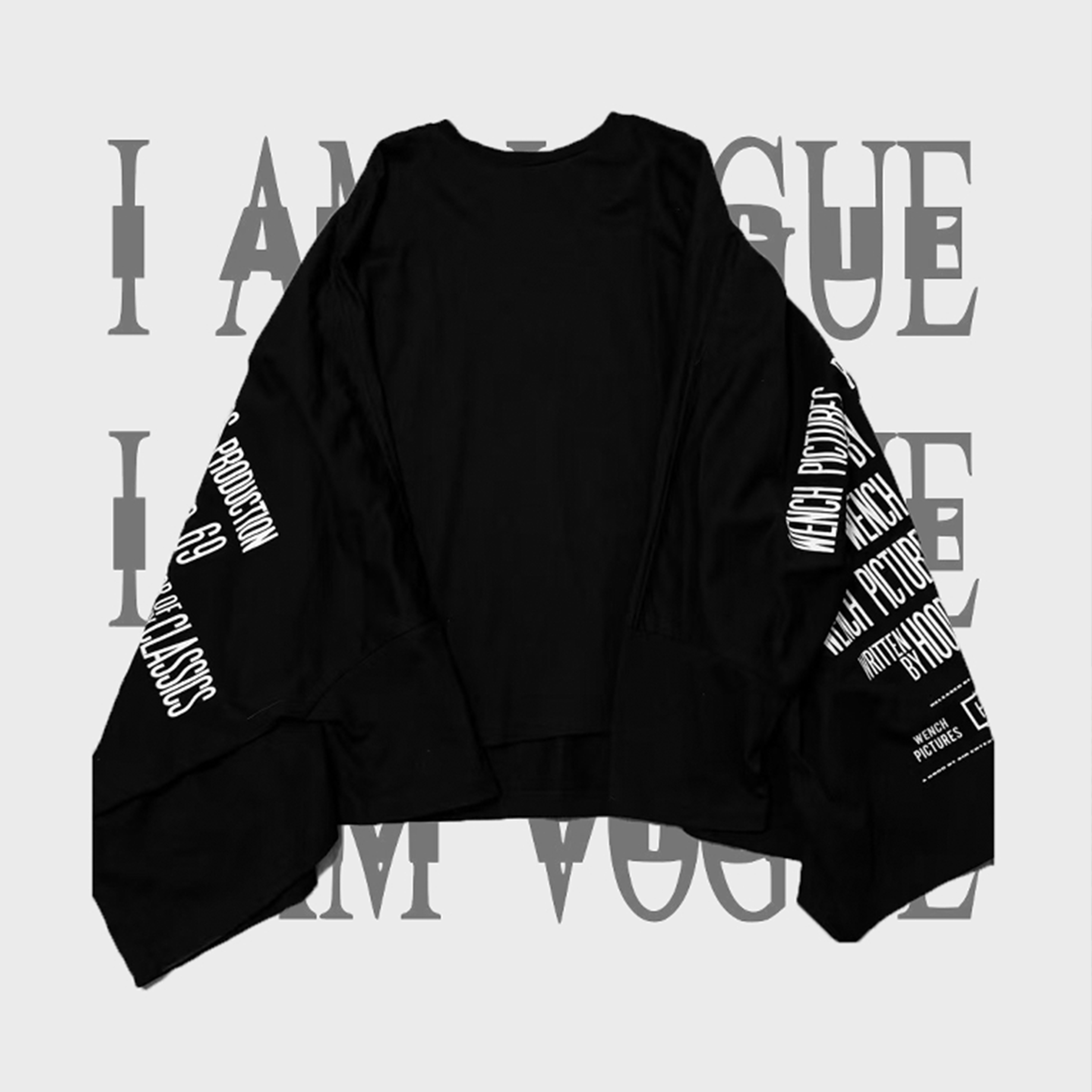 NIGO HOOD BY AIR  Men's Spring Autumn Alien Cape Loose Letter Print Sweatshirt Top T-Shirt High Street Dark Hip Hop Round Neck Jacket Ngvp #nigo1462