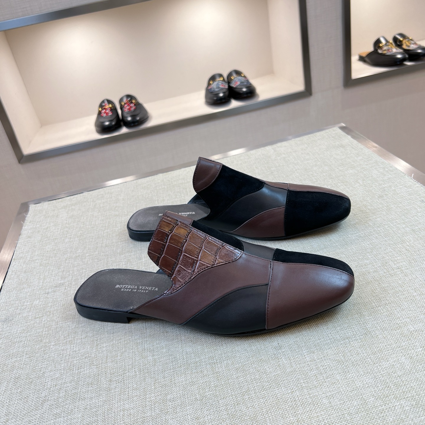 NIGO Bottega Veneta Men's Spring And Summer Woven Leather Slippers Fashion Formal Temperament Comfortable Leather Shoes Ngvp #nigo1463