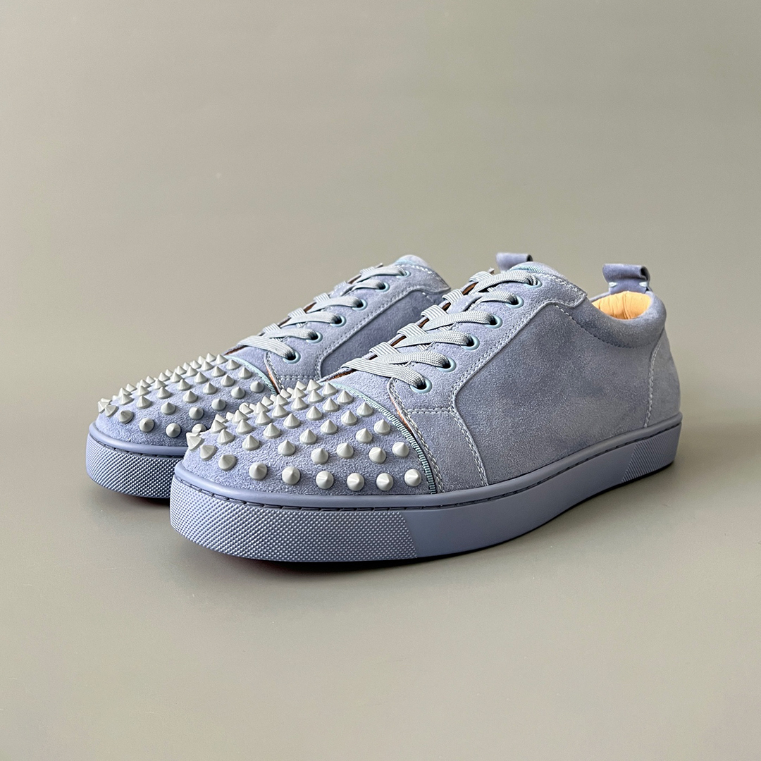 NIGO Christian Louboutin Men Women Fashion Solid Color Round Toe Low Top Board Shoes Leather Casual Shoes Ngvp #nigo1417