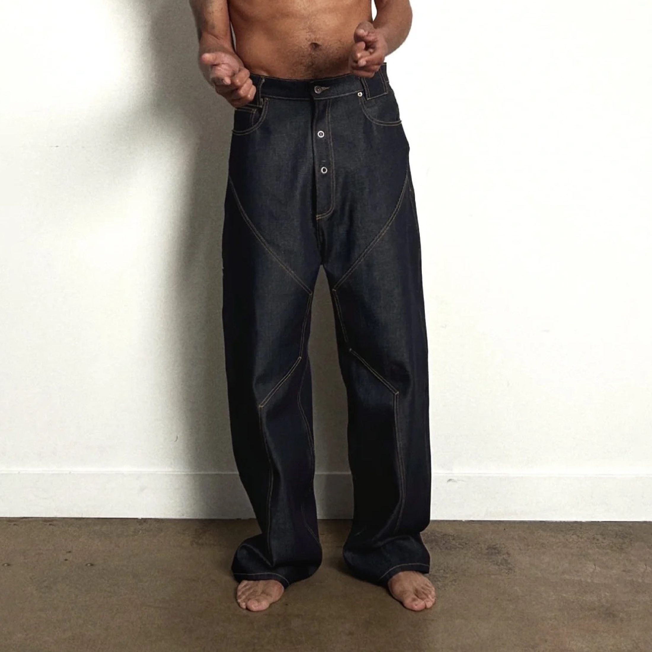 NIGO Persona Opium Yvl Style Geometric Cut Playboicarti Men’s Spring Autumn High Street Trend Handsome Straight Loose Jeans Fashion Old Ngvp #nigo1461