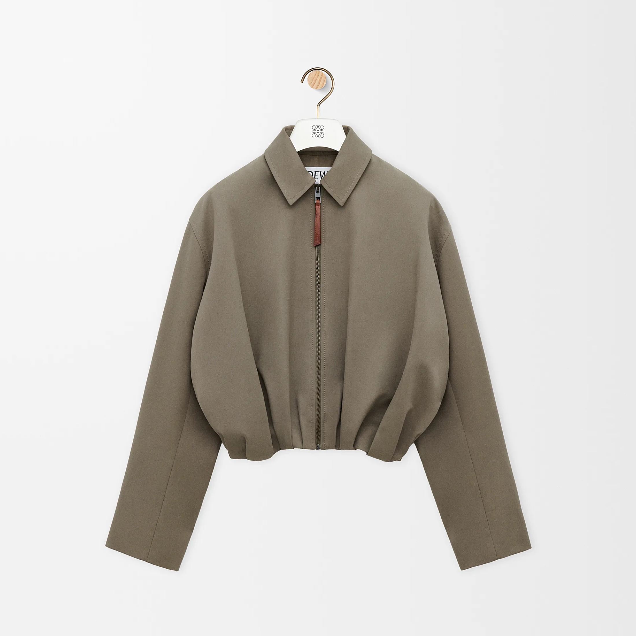 NIGO Loewe Women's Spring and Autumn Solid Color Cotton Short Long Sleeve Zipper Jacket #nigo76343