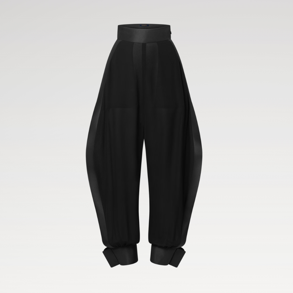 NIGO Louis Vuitton ﻿Women's Four Seasons High Waist Solid Color Casual Loose Sheer Silk Balloon Pants Ngvp #nigo1422