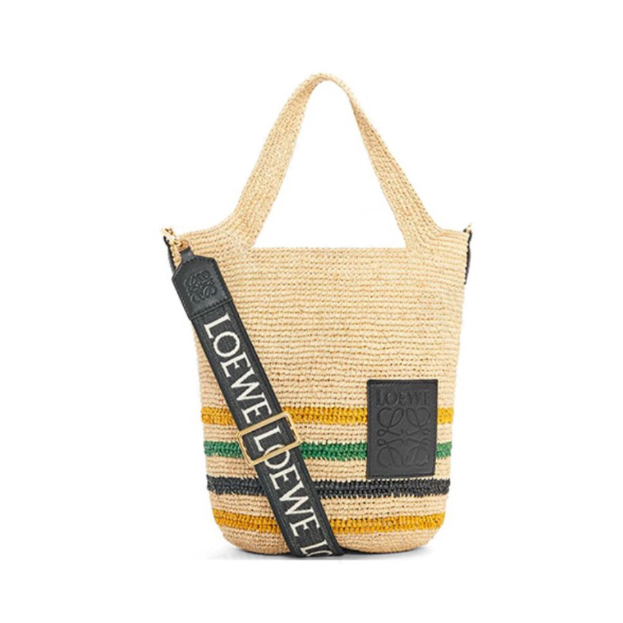 NIGO Loewe Women's Slit Adjustable Shoulder Strap Solid Color Woven Resort Style Raffia Mini Tote Crossbody Bag Bags #nigo76331