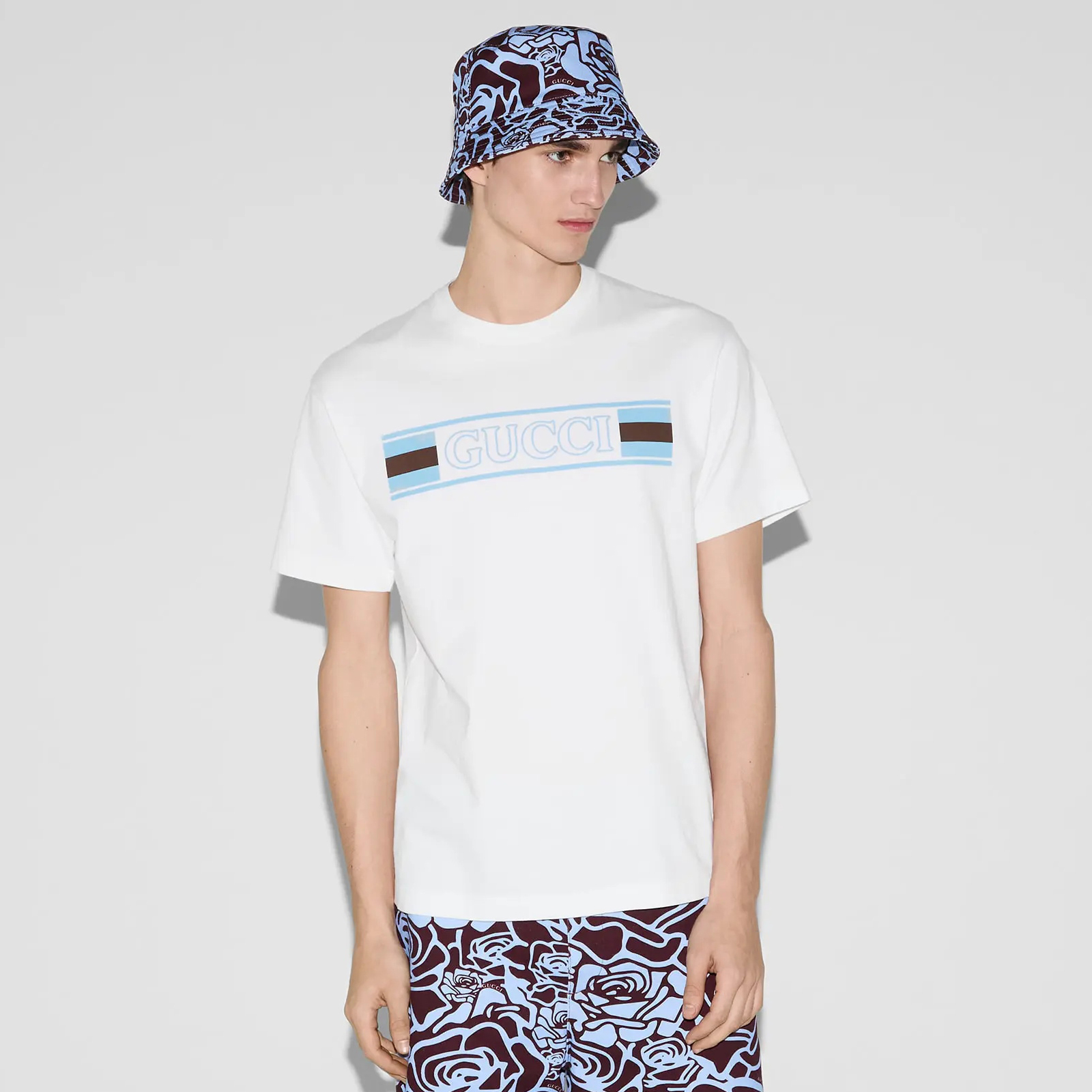 NIGO Gucci Men's Summer Logo Print Embroidery Solid Color Cotton Jersey Short Sleeve T-Shirt #nigo76314