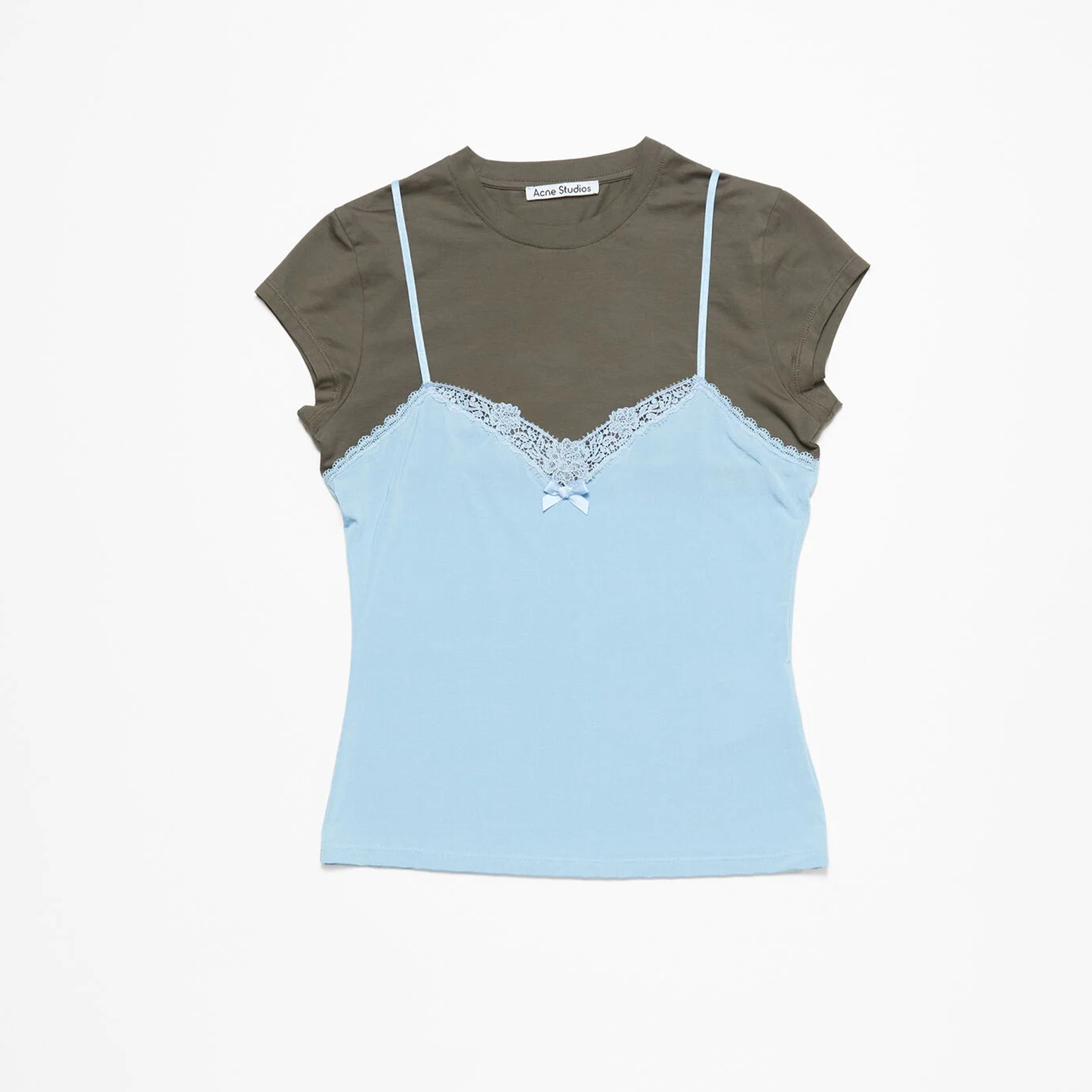 NIGO Acne Studios Women's Summer Fake Two-Piece Collision Colour Round Neck T-Shirt Fashionable Modern Trend Casual T-Shirt Ngvp #nigo1468