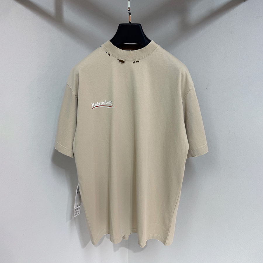 NIGO Balenciaga Men's Summer Logo Embroidery Solid Color Loose Reversible Short Sleeve T-Shirt #nigo76322