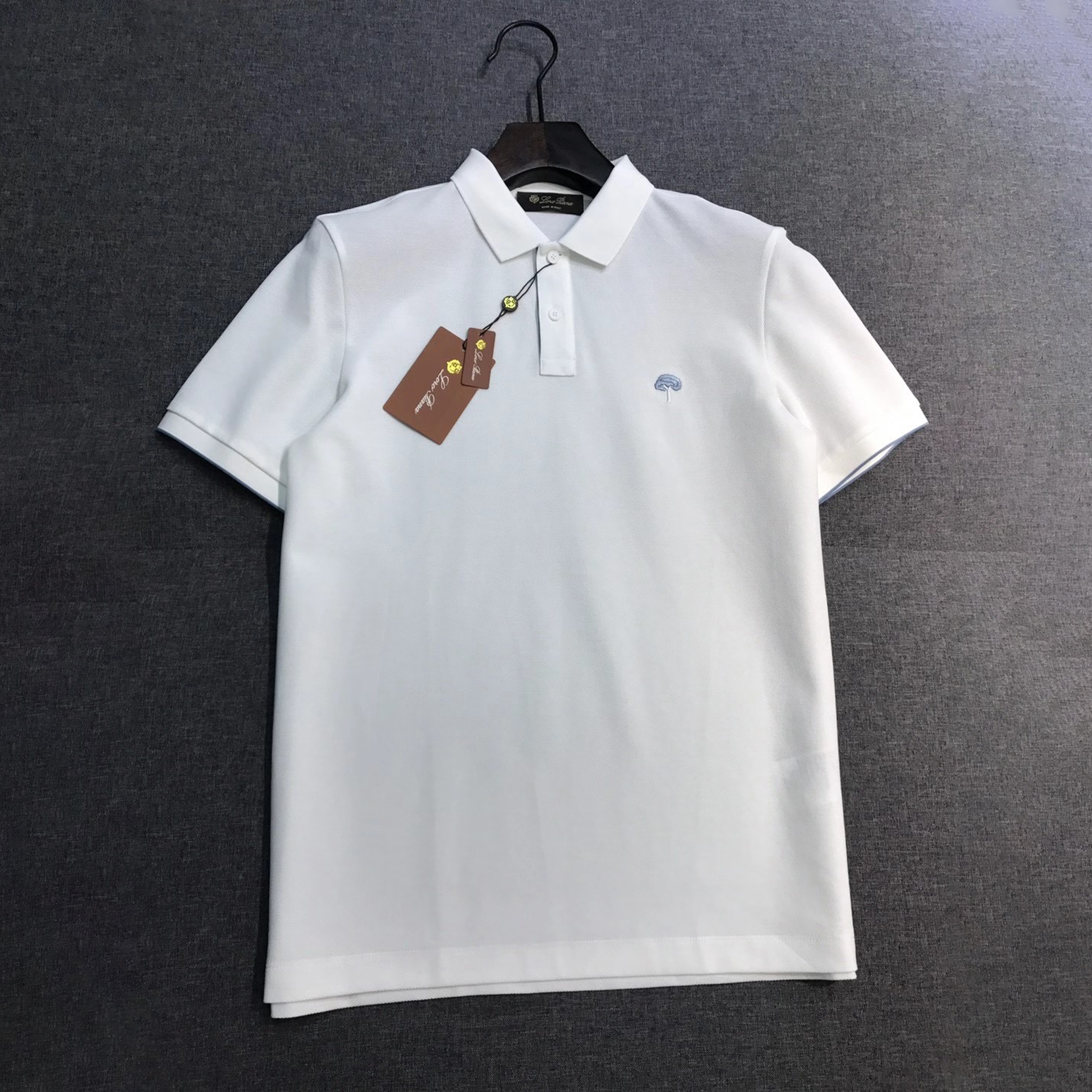 NIGO Loro Piana Men's Spring And Summer Solid Colour Embroidered Polo Shirt Fashion Casual Temperament Comfortable Short-Sleeved Top T-Shirt #nigo76338