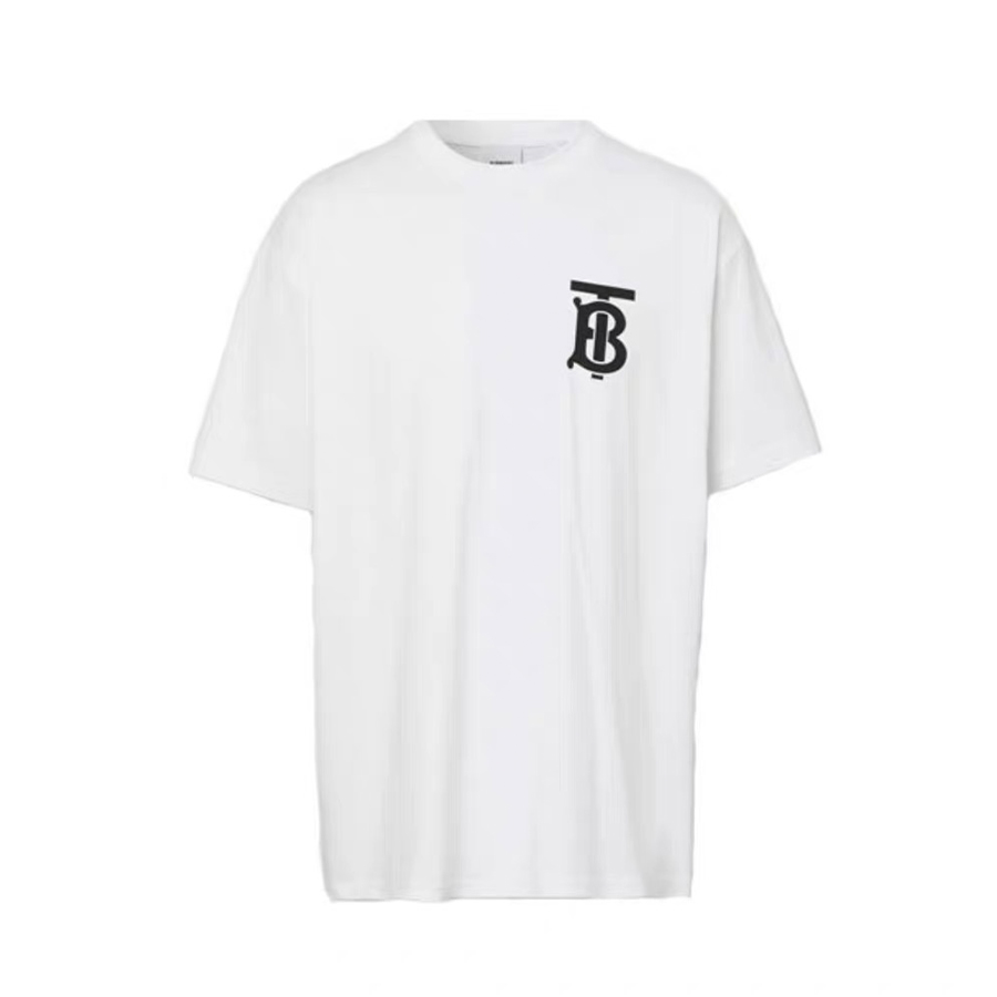 NIGO Burberry Men's Summer Letter Printed Solid Color Cotton Round Neck Short Sleeve T-Shirt #nigo76329