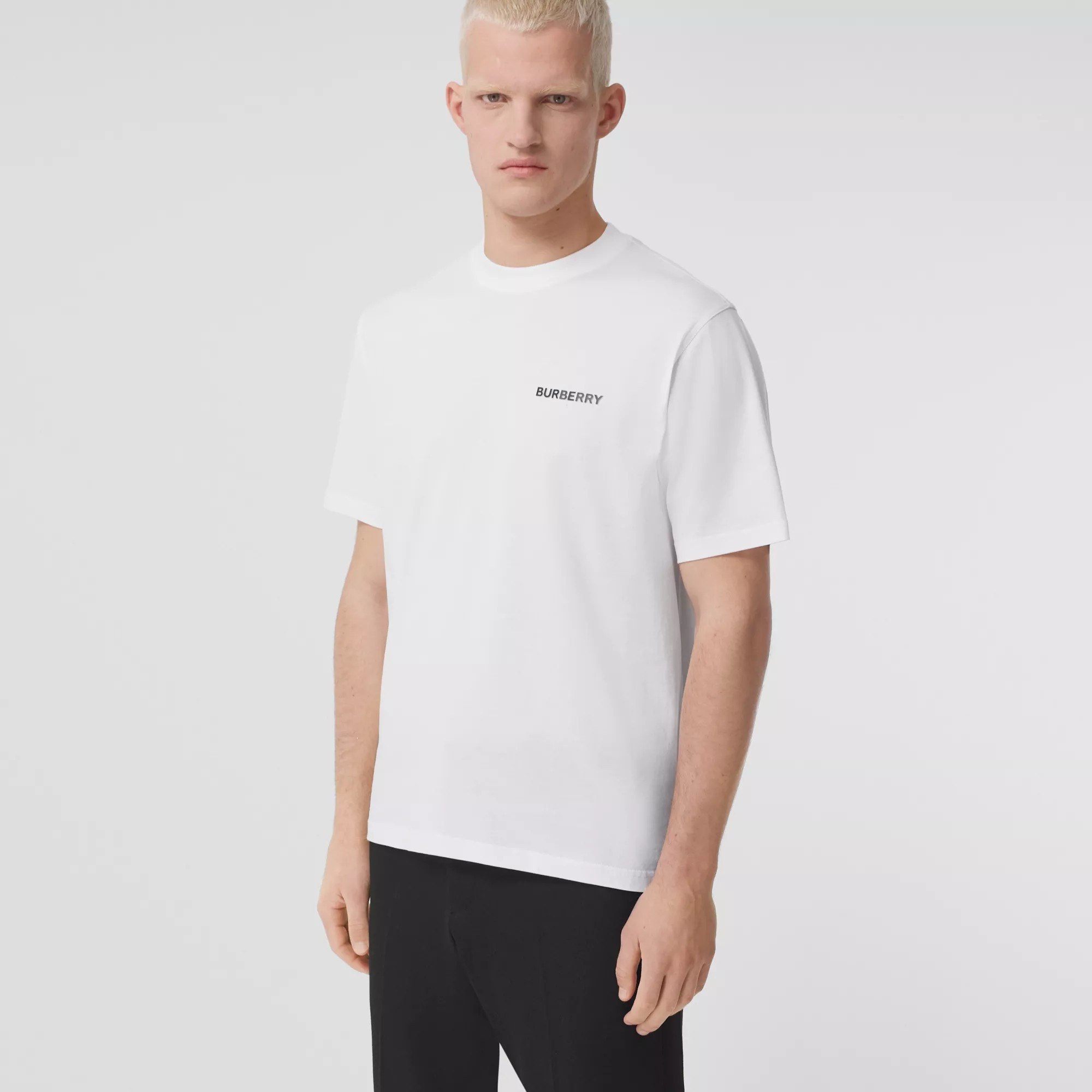 NIGO Burberry Men's Spring/Summer Solid Color Logo Cotton Loose Straight Short Sleeve T-Shirt #nigo76327