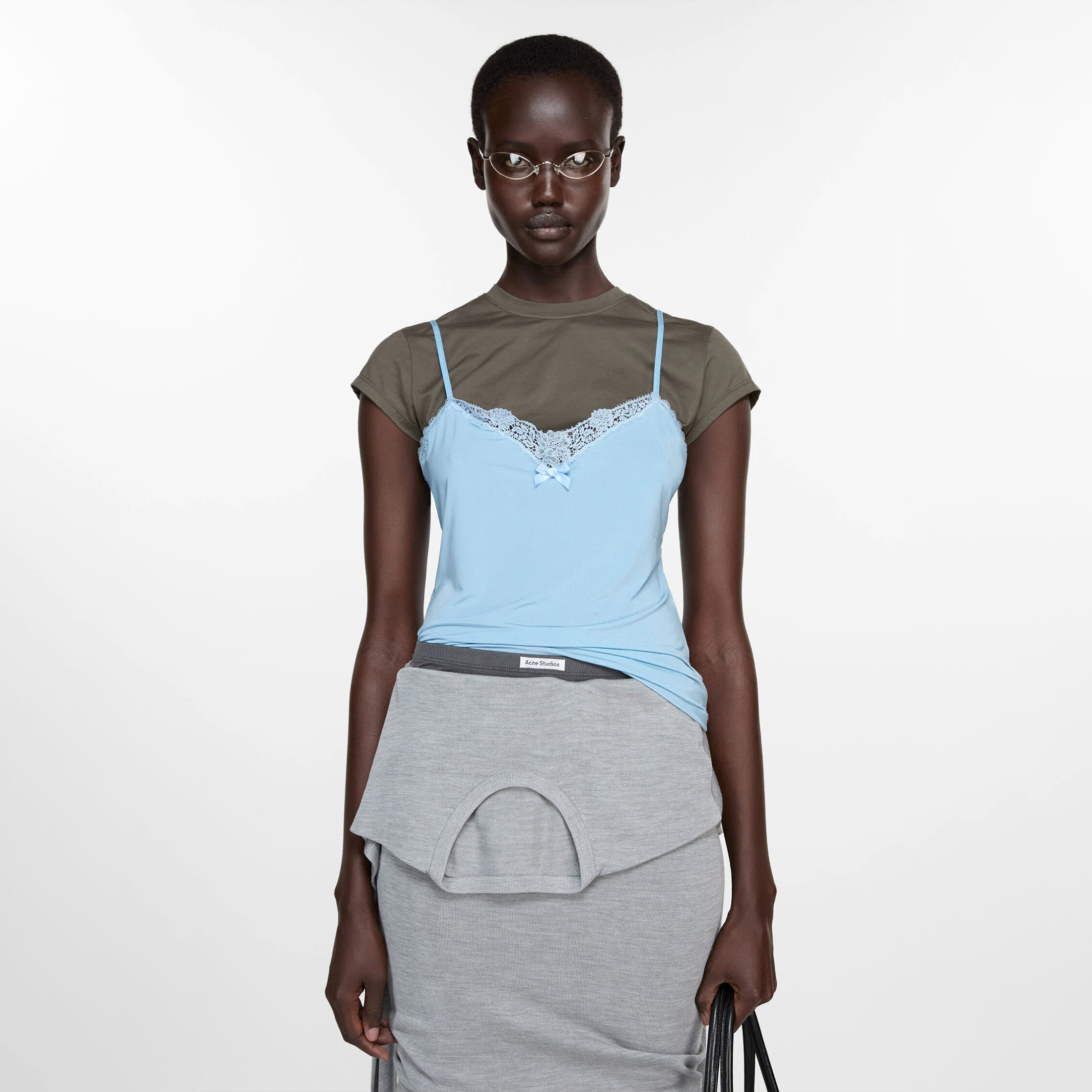 NIGO Acne Studios Women's Summer Fake Two-Piece Collision Colour Round Neck T-Shirt Fashionable Modern Trend Casual T-Shirt Ngvp #nigo1468