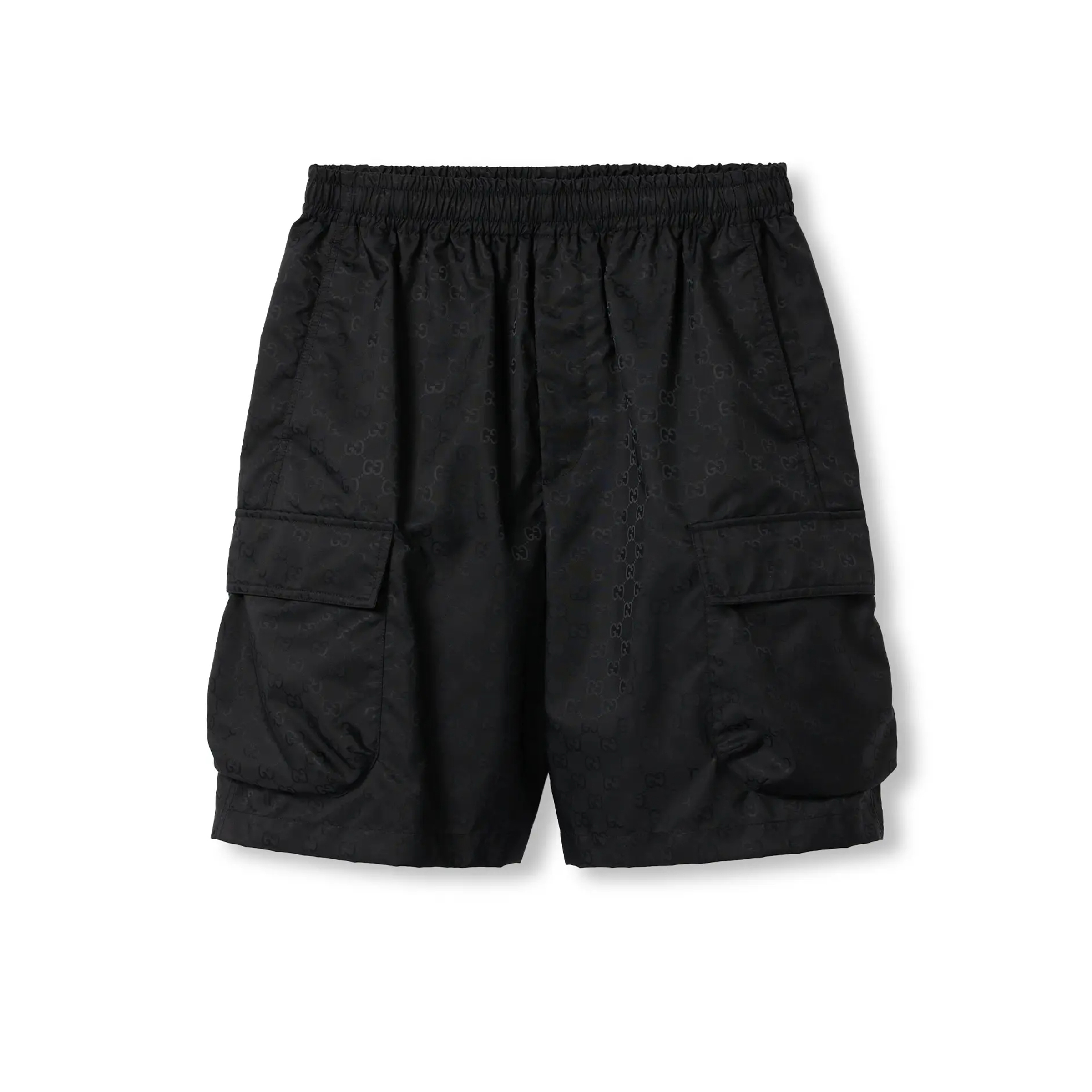 NIGO Gucci Men's Lightweight GG Nylon Jacquard Pocket Solid Color Summer Casual Elastic Shorts #nigo76321
