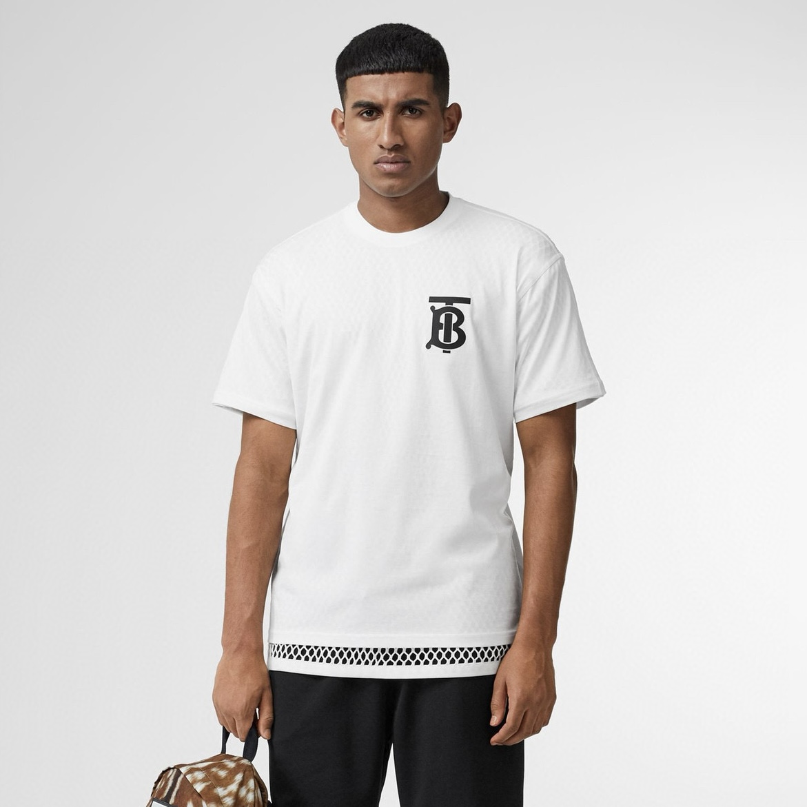 NIGO Burberry Men's Summer Letter Printed Solid Color Cotton Round Neck Short Sleeve T-Shirt #nigo76329