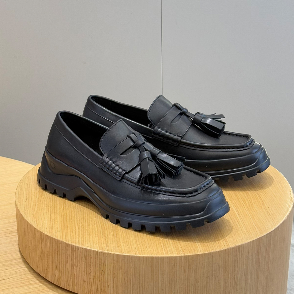 NIGO Ferragamo Men's Autumn And Winter Solid Color Round Toe Low Top Casual Leather Derby Shoes Ngvp #nigo1423