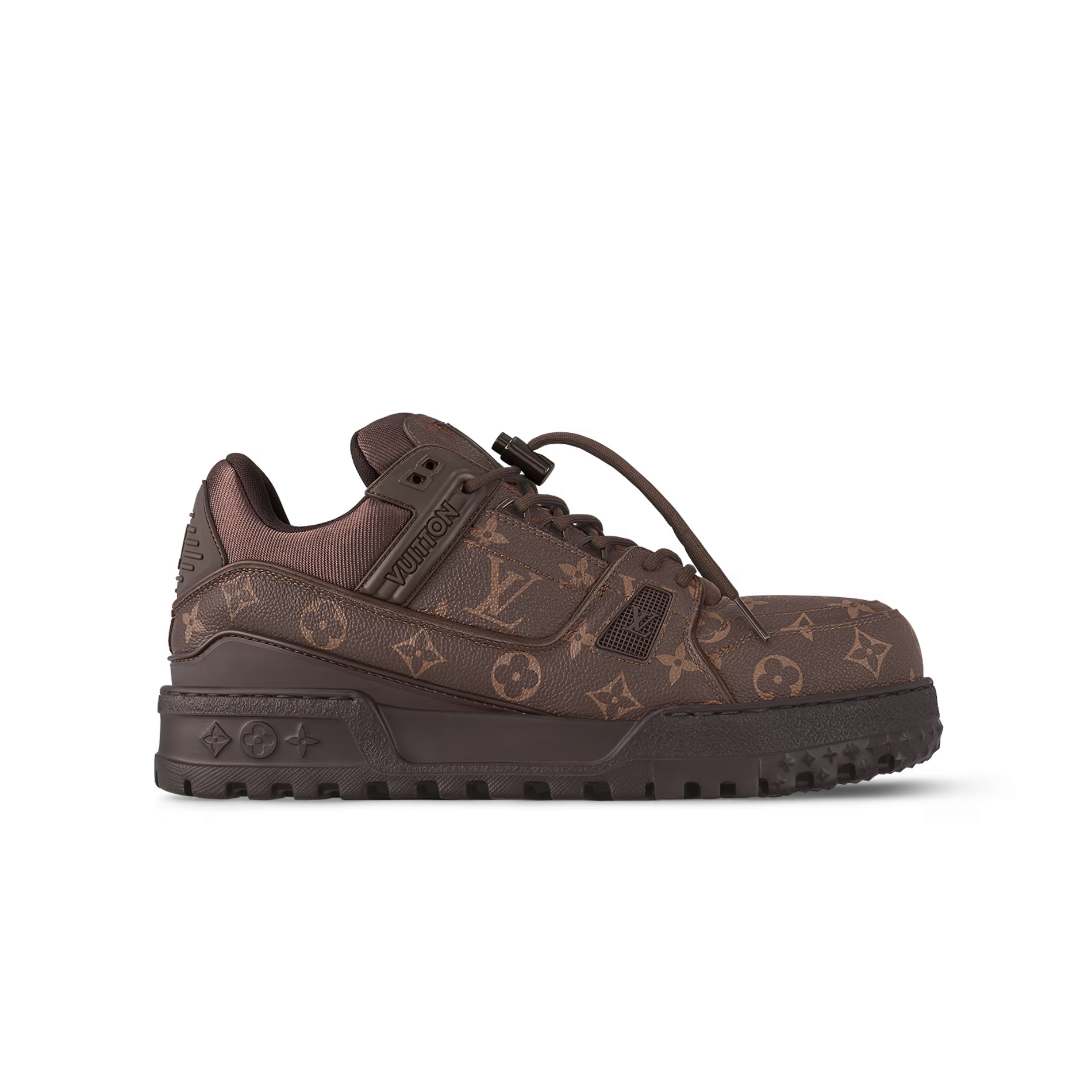 NIGO Louis Vuitton LV Trainer Maxi Men's Solid Color Leather Lace Up Low Top Board Shoes #nigo76332
