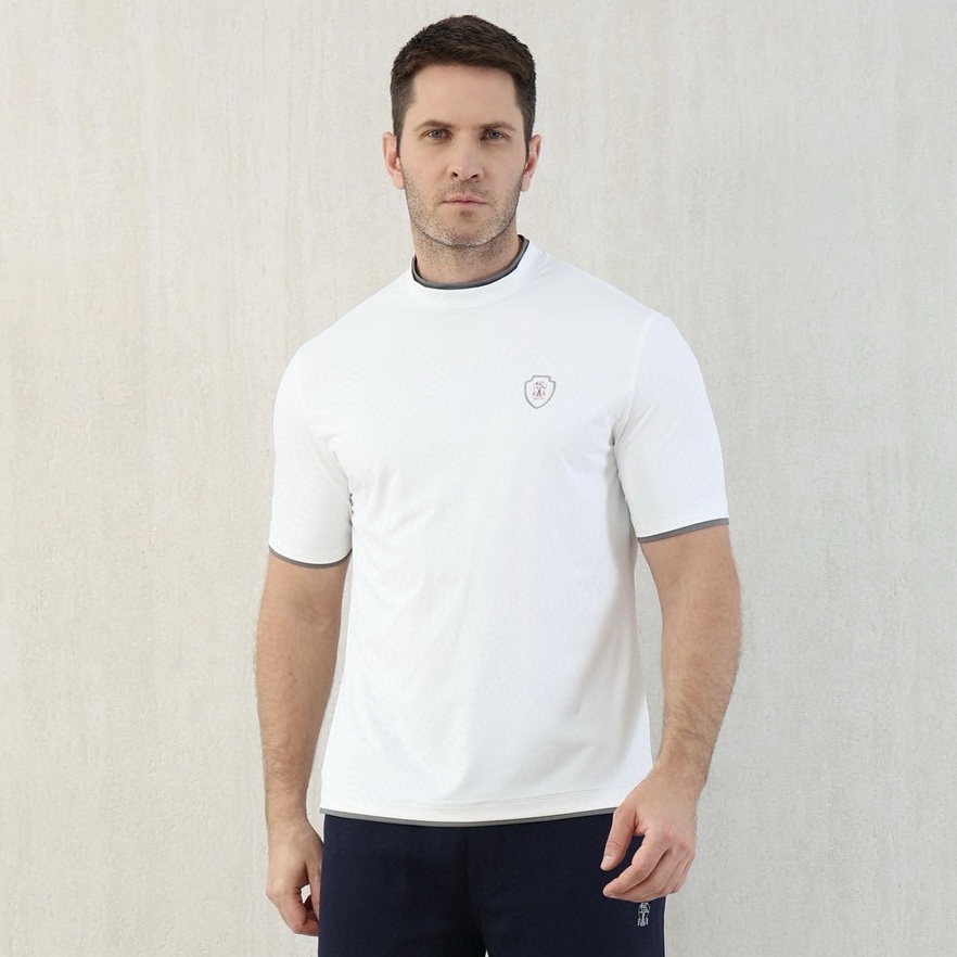 NIGO Brunello Cucinelli Men's Summer Solid Color Round Neck Cotton Short Sleeve T-Shirt #nigo76355