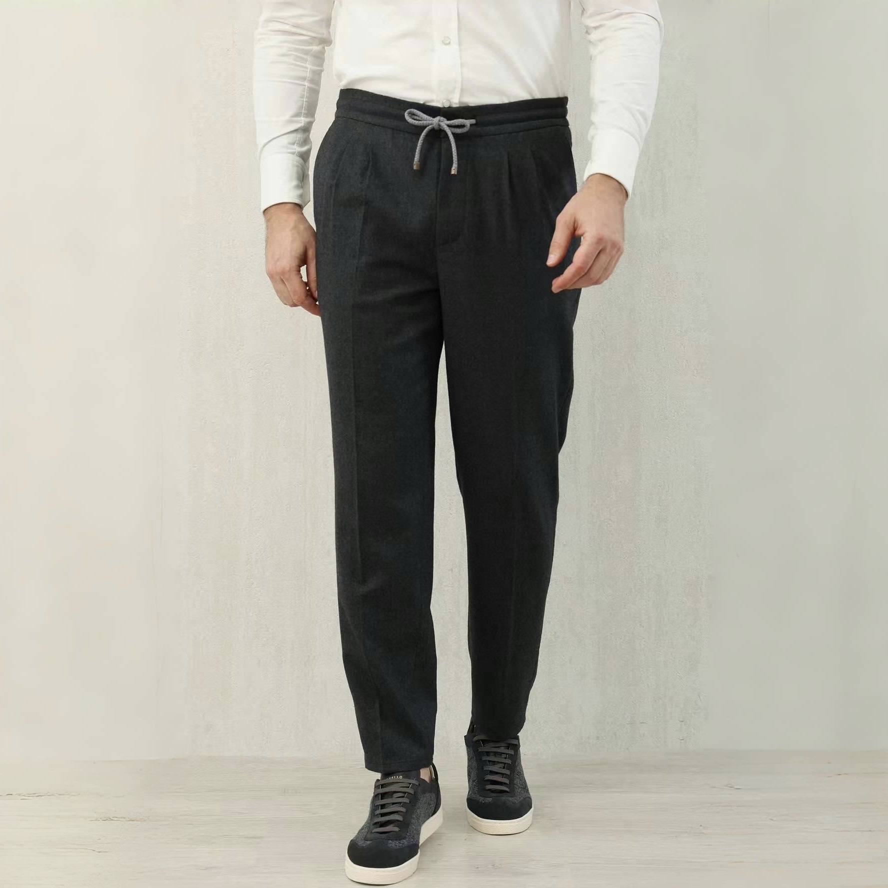 NIGO Brunello Cucinelli Men's Spring And Autumn Casual Drawstring Pants Fashion Trousers Loose Straight Comfortable Cotton Thin Trousers Ngvp #nigo1469