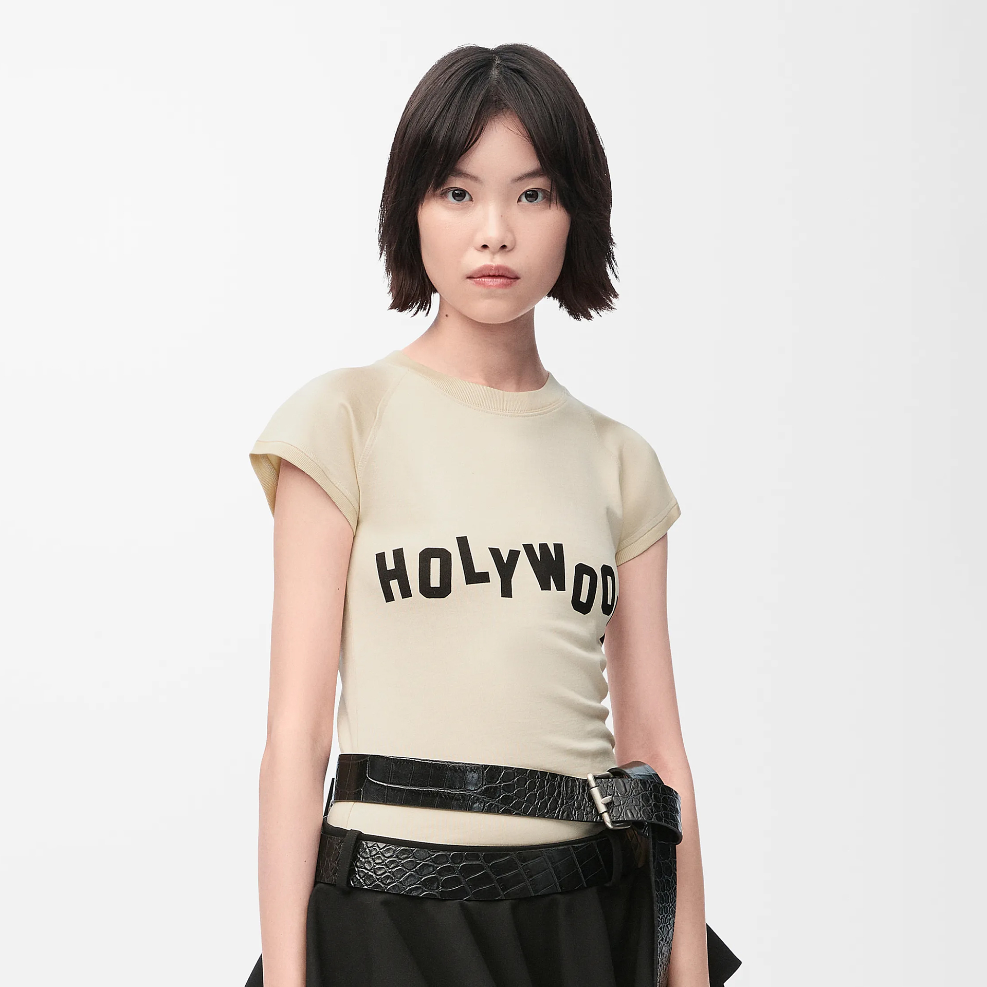 NIGO Loewe Women's Summer Monogram Printed Solid Color Cotton & Viscose Crew Neck Knit T-shirt Ngvp #nigo1427