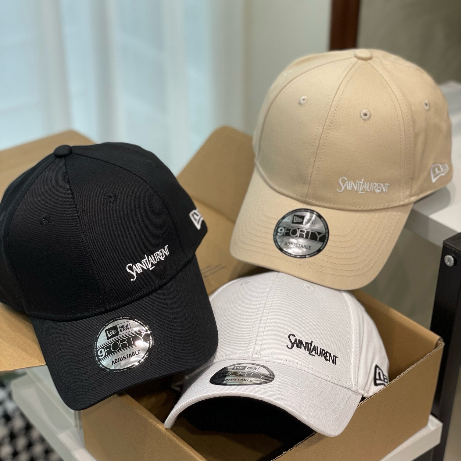 NIGO SAINT LAURENT Men's and Women's Solid Color Embroidered Letter Print Denim Duckbill Cap - Trendy Streetwear Accessory #nigo76356