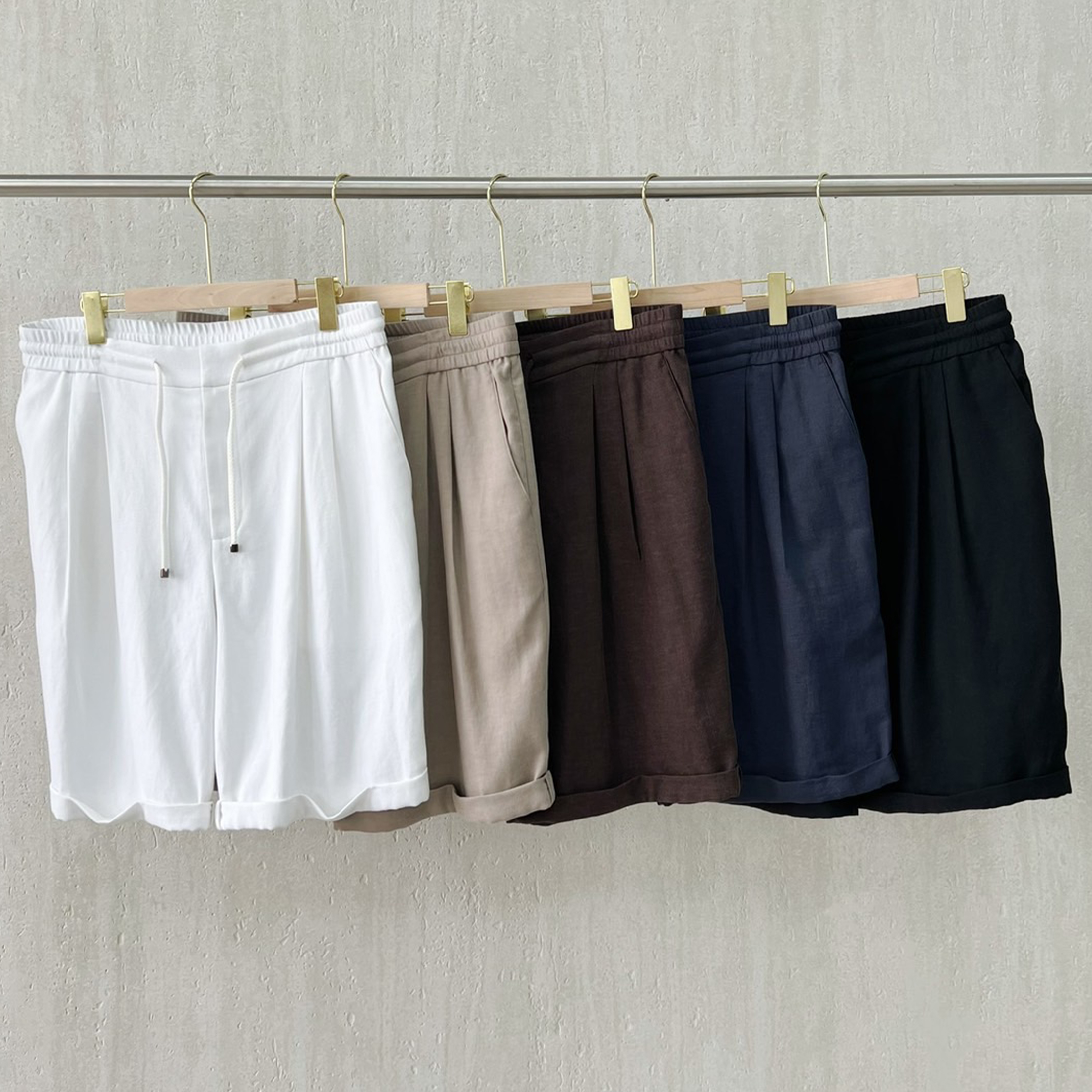 NIGO Brunello Cucinelli Men's Linen Drawstring Shorts Fashion Comfort Zip Loose Commuter Casual Pants Ngvp #nigo1476
