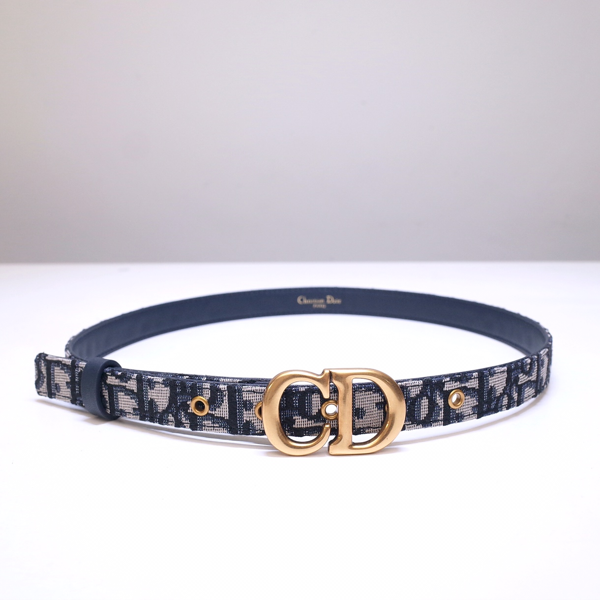 NIGO Dior Men's and Women's Logo Logo Smooth Buckle Calfskin Leather Wide 2cm Belt #nigo76368
