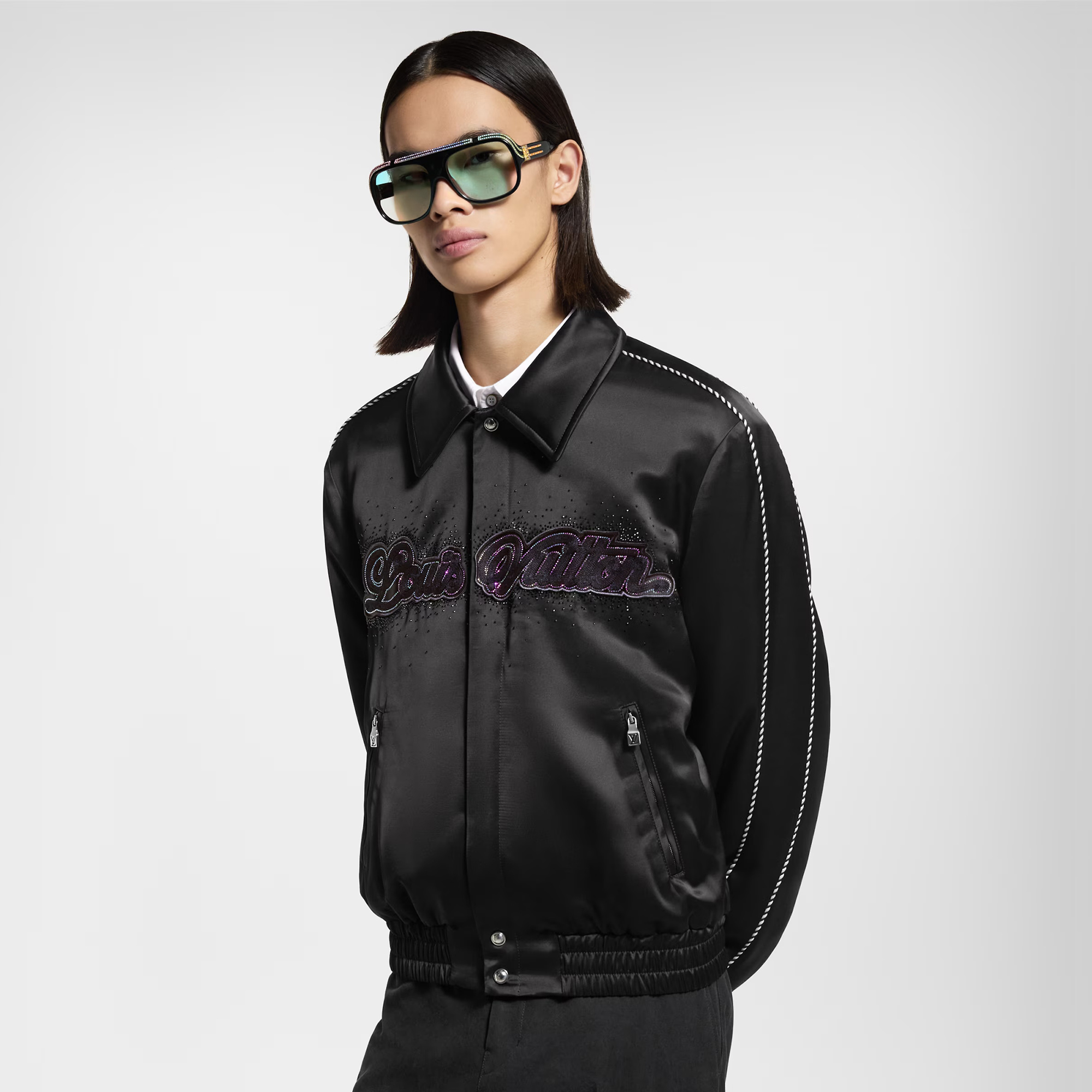 NIGO Louis Vuitton Men's Spring and Autumn Hot Drill Embroidery Monogram Solid Color Baseball Jersey Long Sleeve Jacket #nigo76366