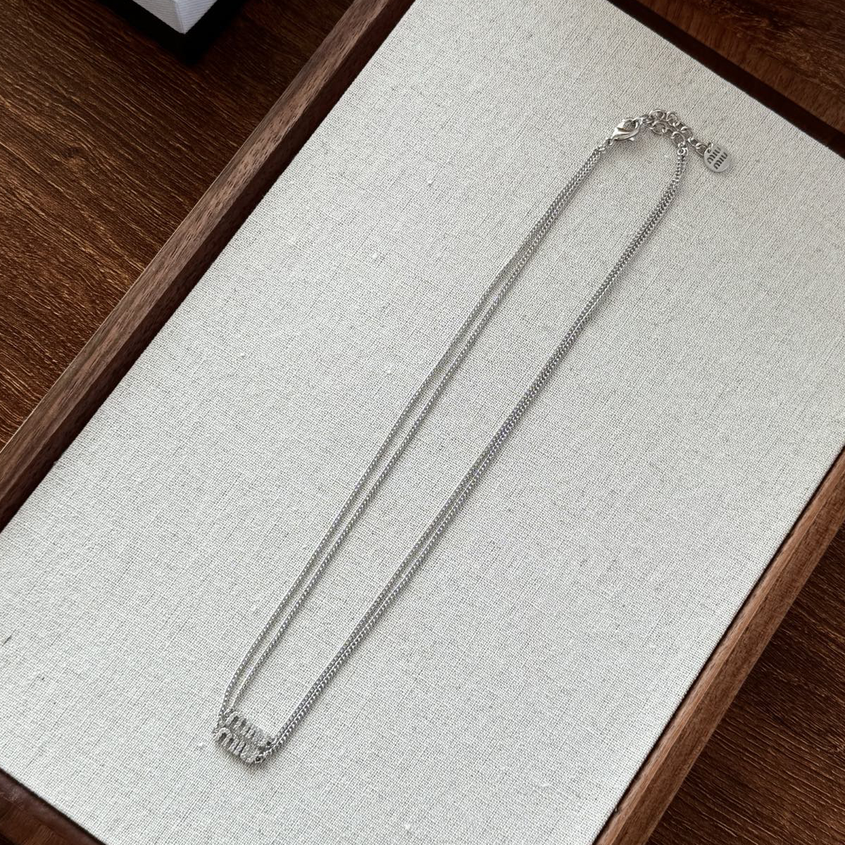 NIGO MiuMiu Women's Solid Color Full Diamond Alphabet Bracelet Necklace Jewelry Accessories #nigo76394