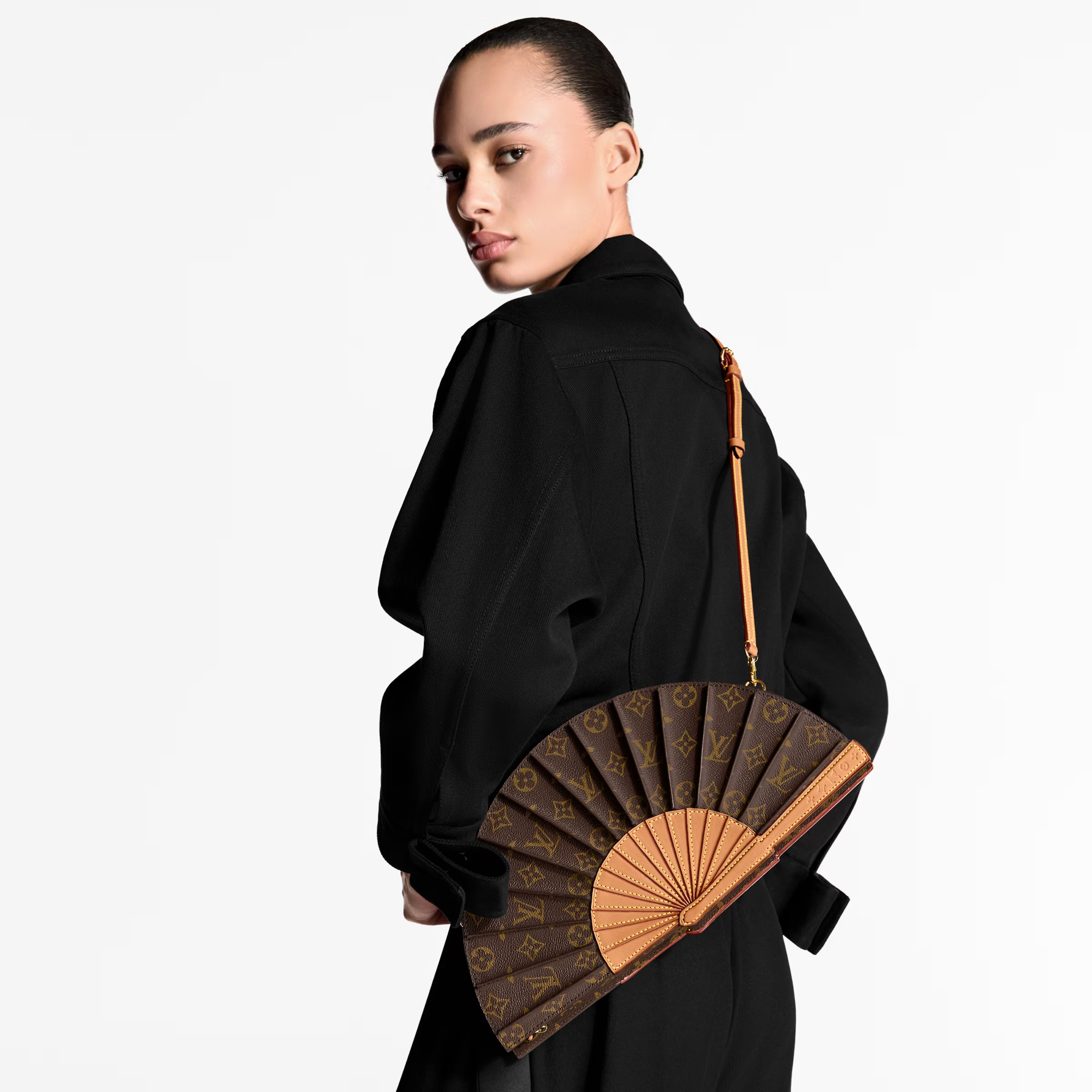 NIGO Louis Vuitton Lv Fan Handbag Monogram Canvas Men's Women's Summer Trendy Temperament Clutch  Bag Bags M14804 #nigo81149