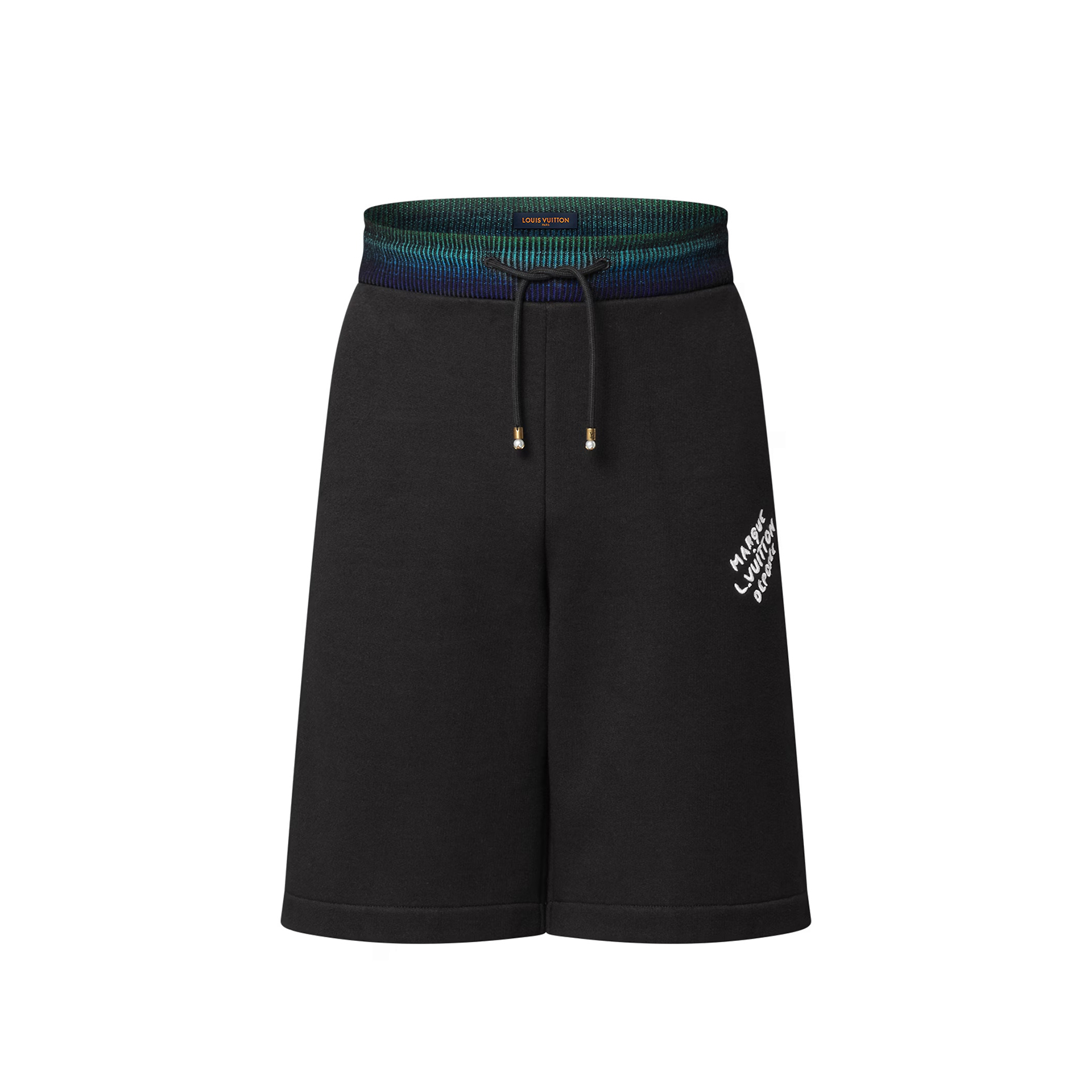 NIGO Louis Vuitton Men's Summer Solid Color Cotton Knit College Style Casual Lace-Up Shorts #nigo76393