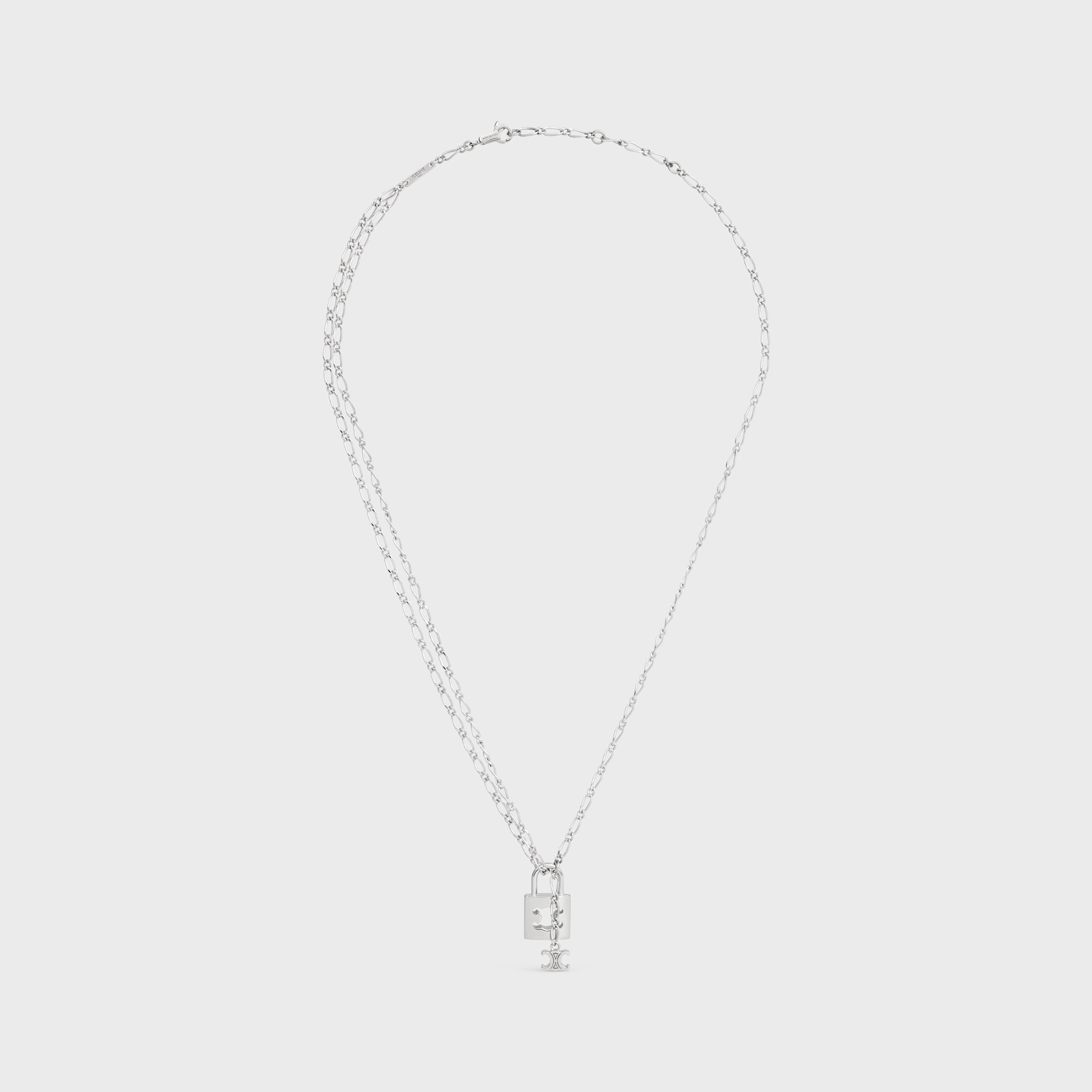 NIGO Celine LOCK TRIOMPHE Women's Solid Color Lock Pendant Brass Necklace Jewelry Accessories #nigo76395