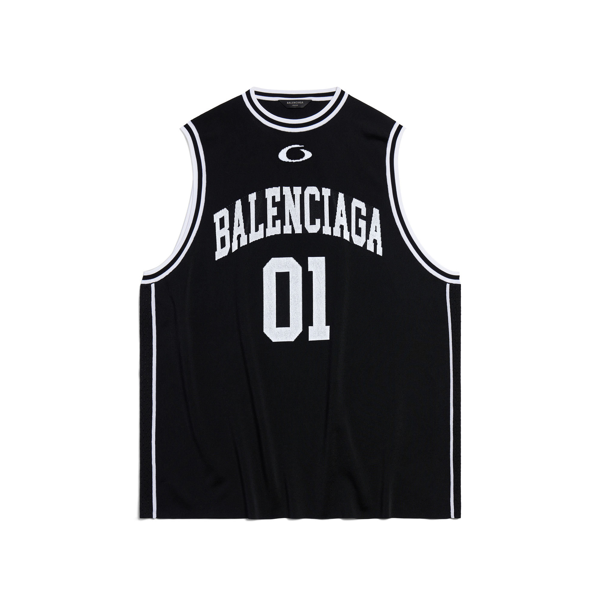 NIGO Balenciaga Men's Summer Basketball Series Black and White Jacquard Sports Knit Tank Top Casual Athletic Shorts Set Suit #nigo76417