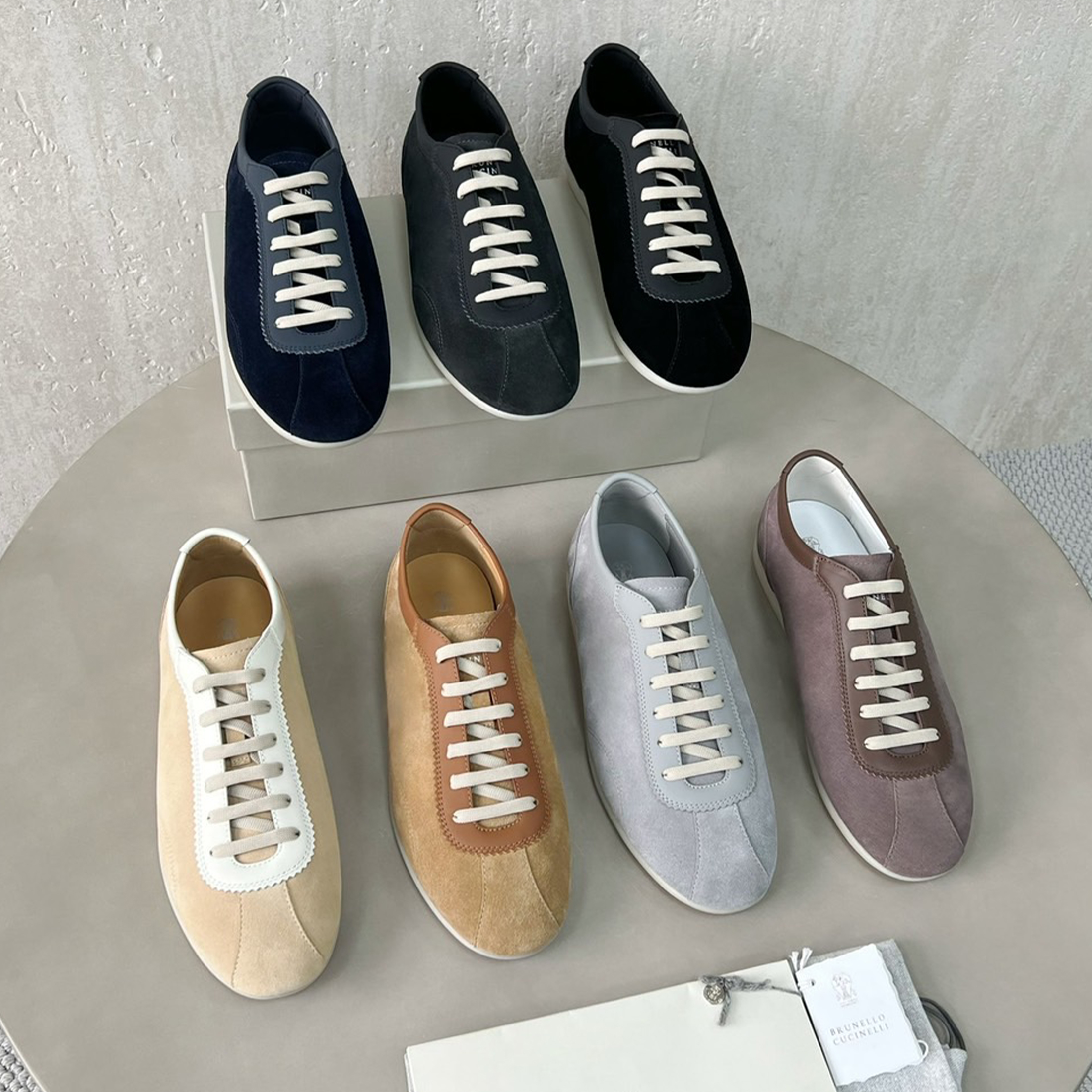 NIGO Brunello Cucinelli  Men's Spring Summer Fashion Lace Up Sneakers Fashion High Street Comfortable Casual Flat Sports Shoes #nigo76432