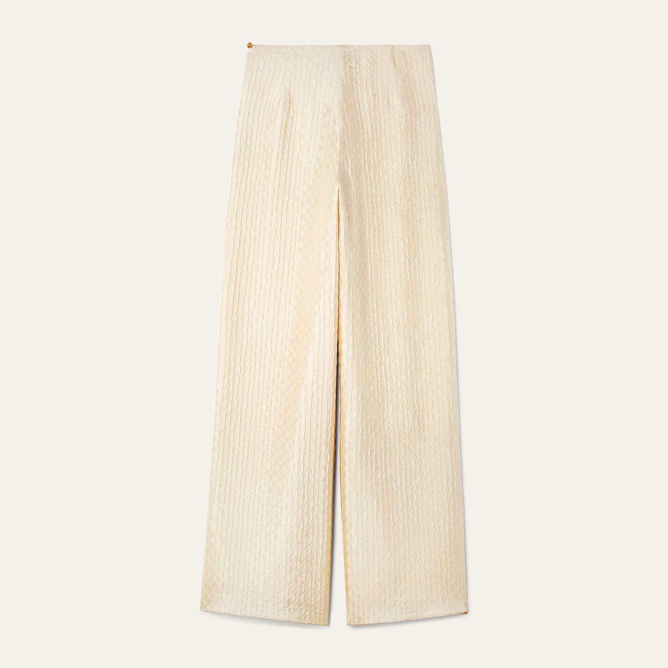 NIGO Loro Piana Women's Spring And Summer Quilted Silk Pants Fashion Casual Temperament Drawstring Straight Casual Trousers Ngvp #nigo1483