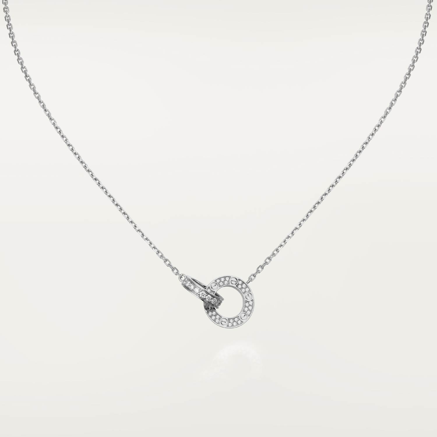 NIGO Cartier Women's LOVE Necklace With Diamonds Double Ring Classic Fashion High Luxury Necklace Jewelry Accessories #nigo76442