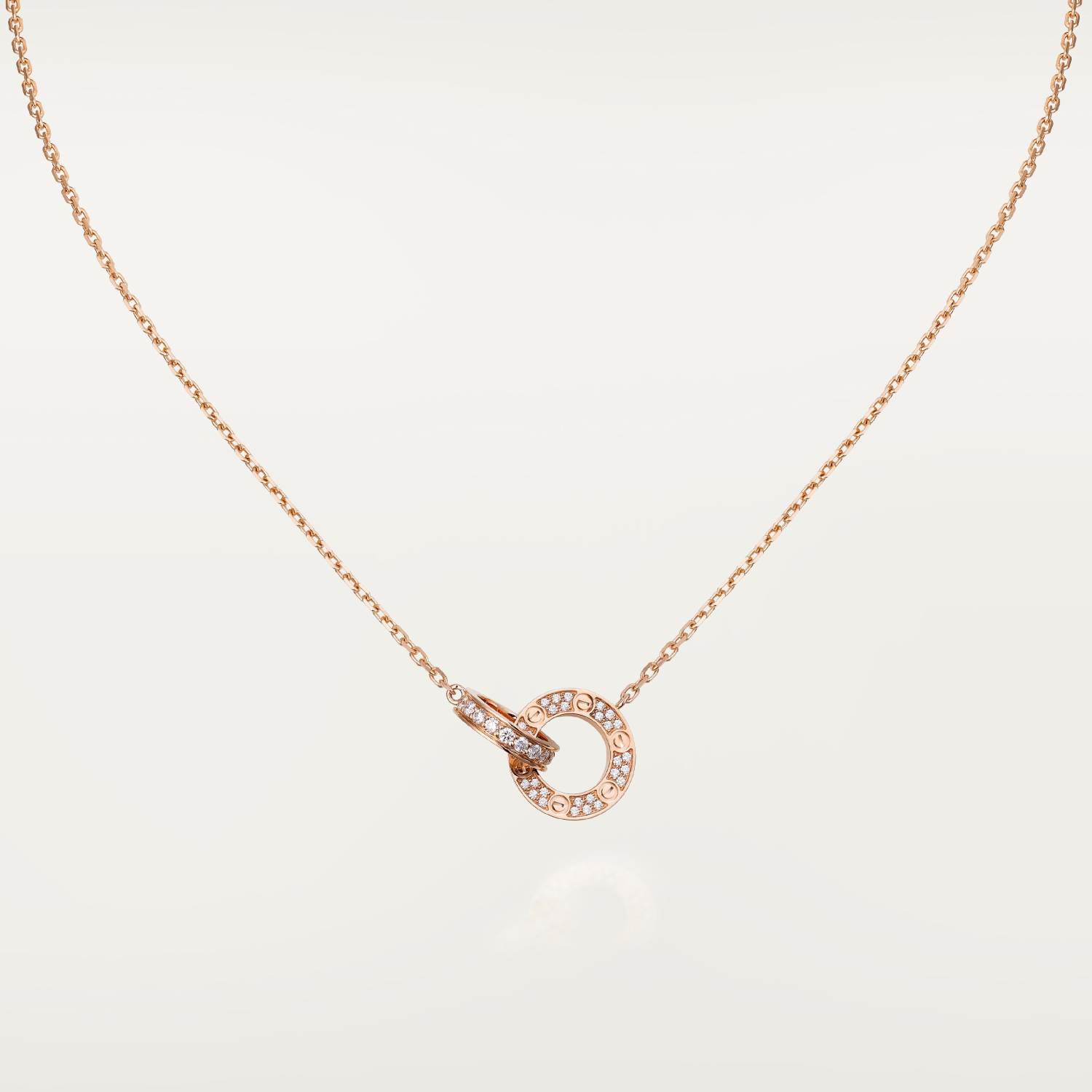 NIGO Cartier Women's LOVE Necklace With Diamonds Double Ring Classic Fashion High Luxury Necklace Jewelry Accessories #nigo76442