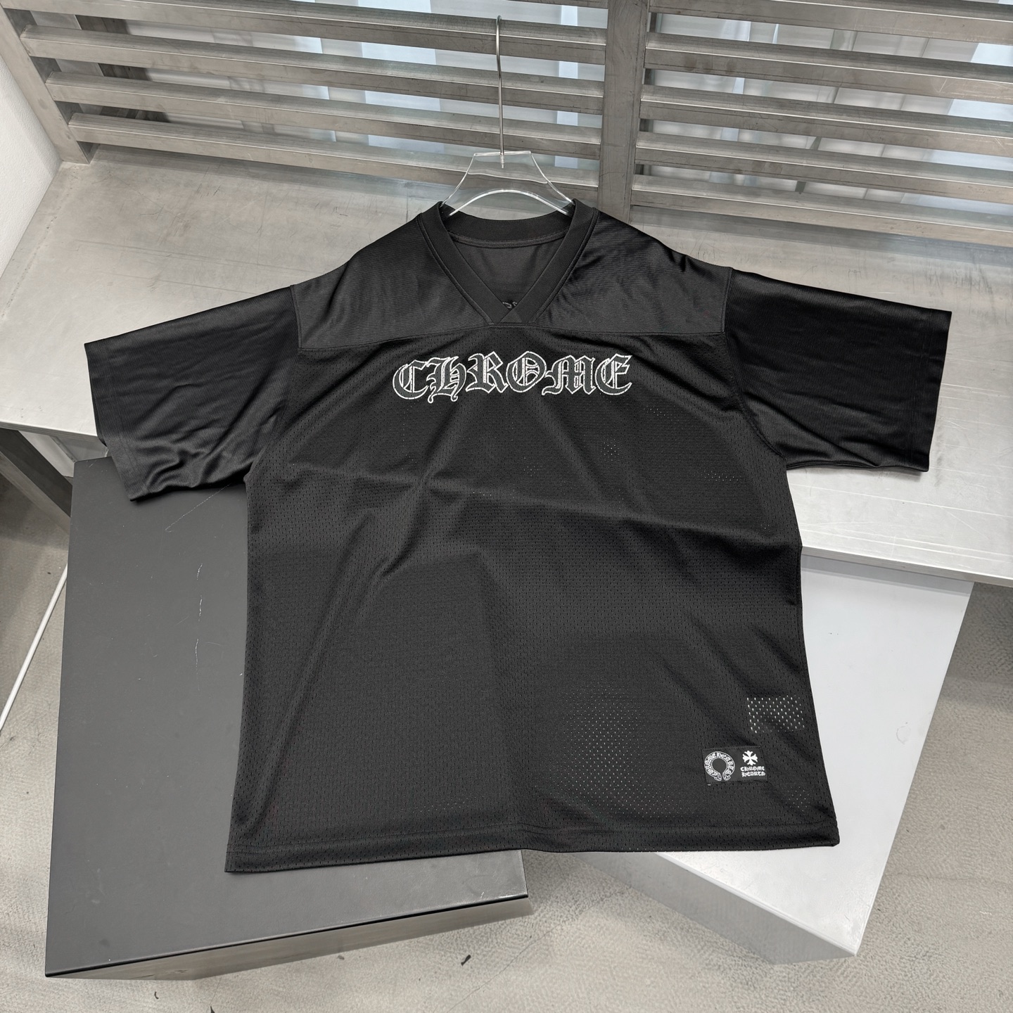 NIGO Chrome Hearts Men's Summer Solid Color Mesh Breathable Short Sleeve T-Shirt #nigo76437