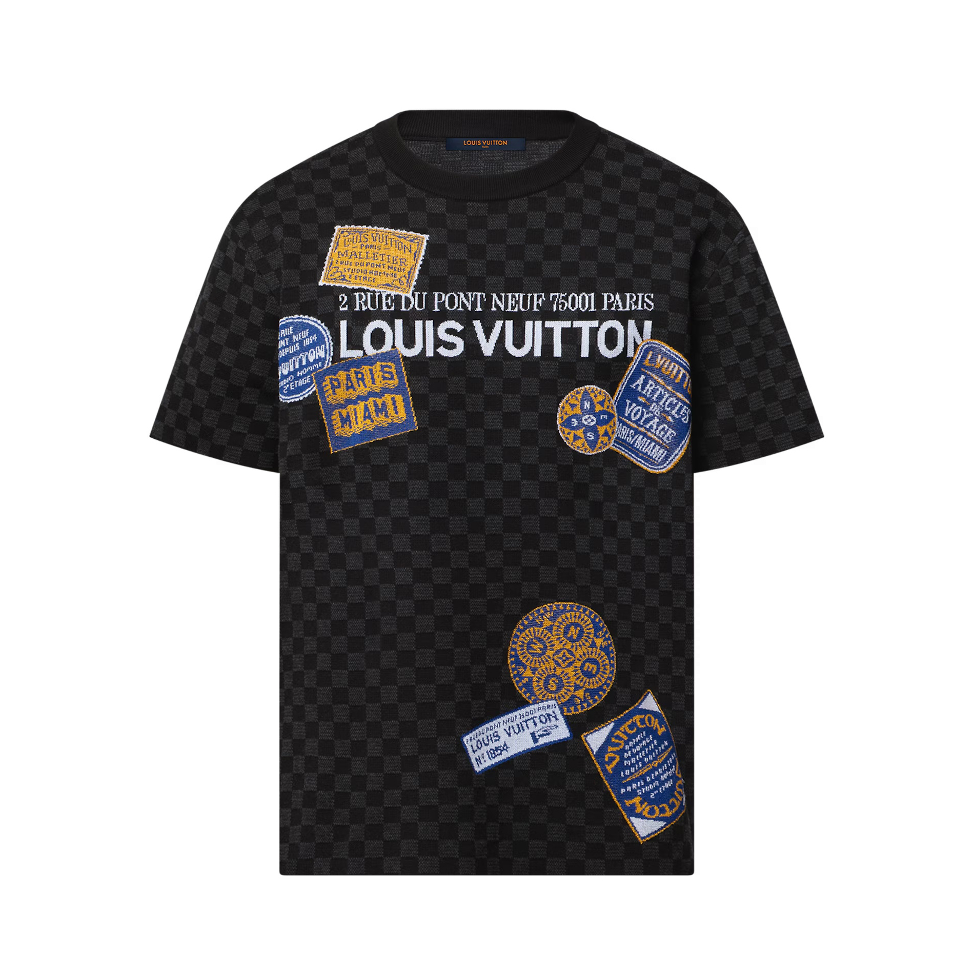 NIGO Louis Vuitton Men's Summer Graphic Printed Crew Neck Knit Short Sleeve T-Shirt #nigo76454