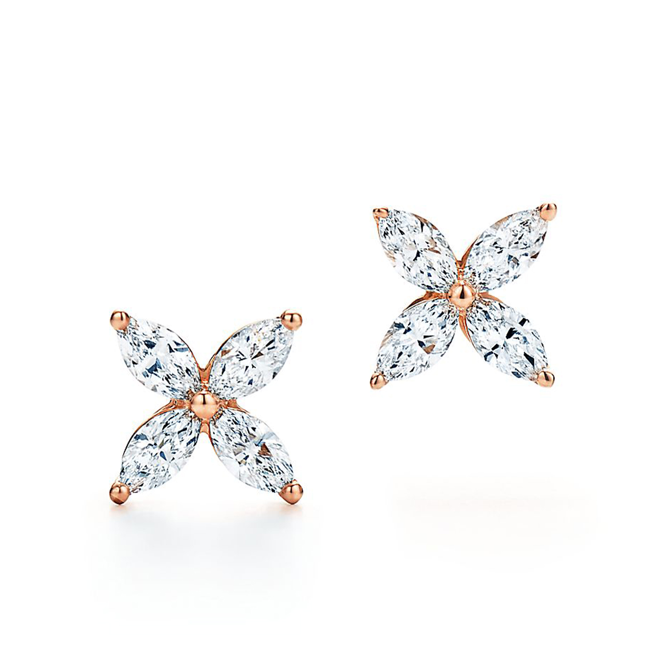 NIGO Tiffany & Co. Women's Victoria Collection Sparkling Diamond Floral Solid Color Fashion Earrings Jewelry Accessories Ngvp #nigo1451